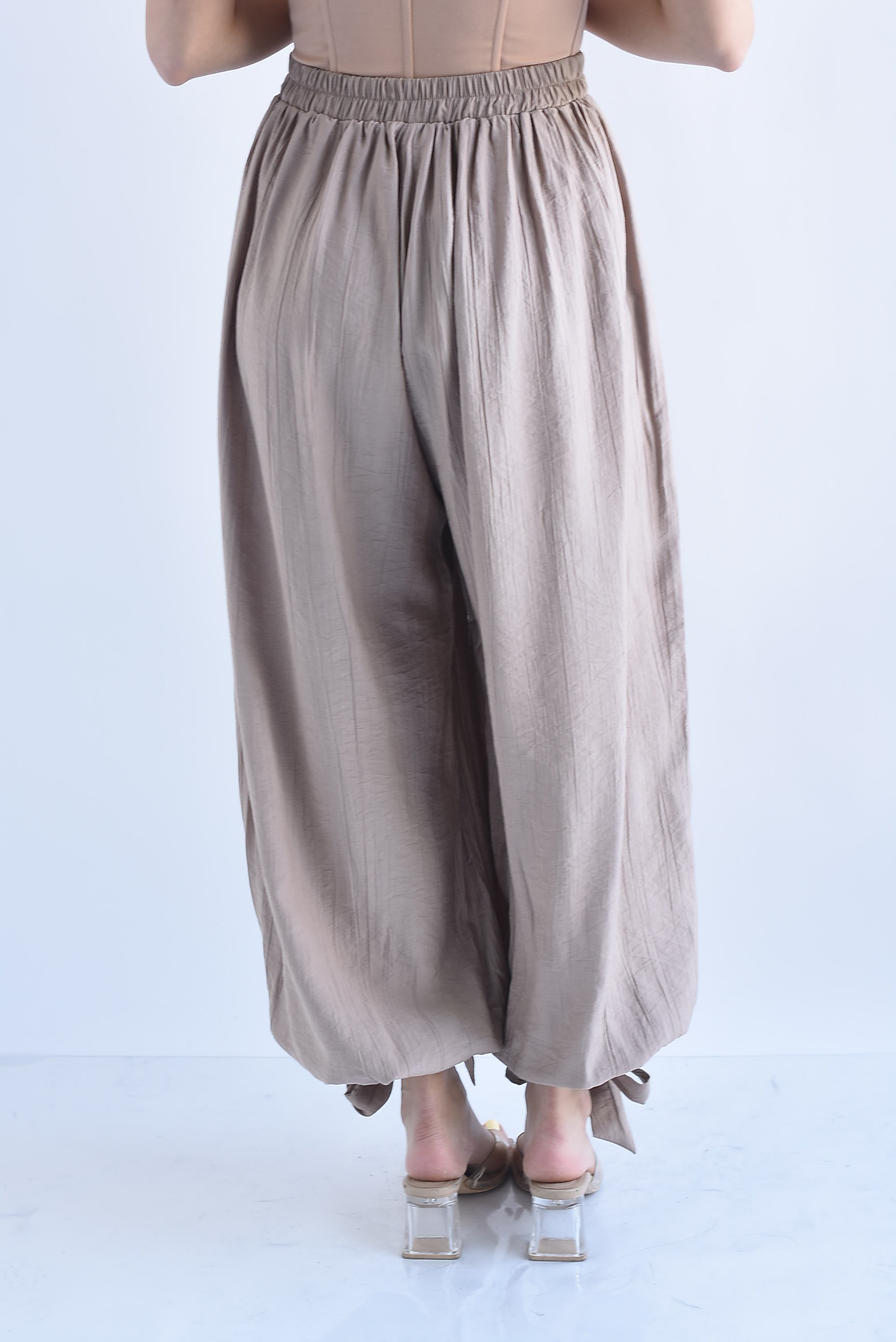 Pantalón globo texturizado