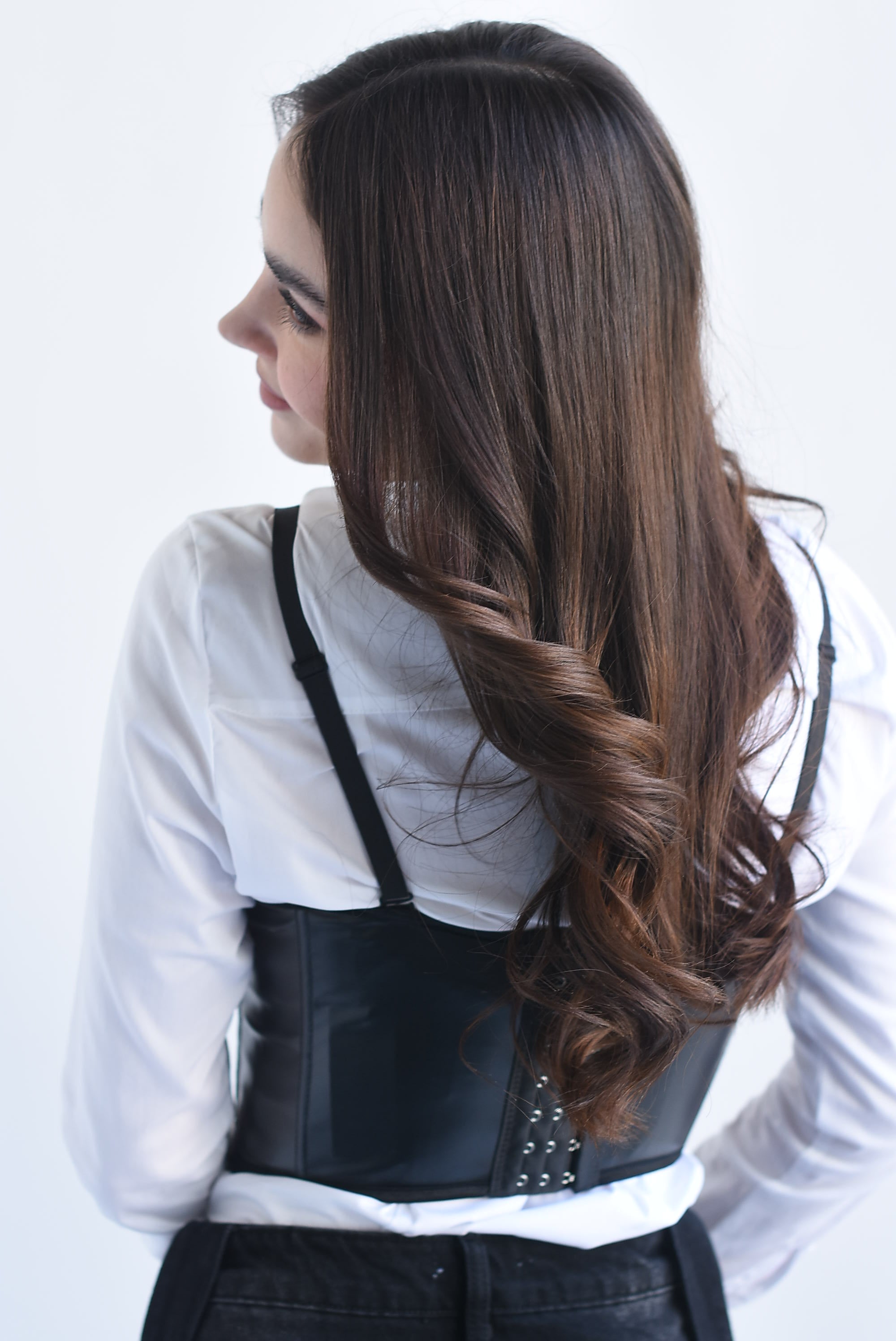 Top corsetero copas vinipiel