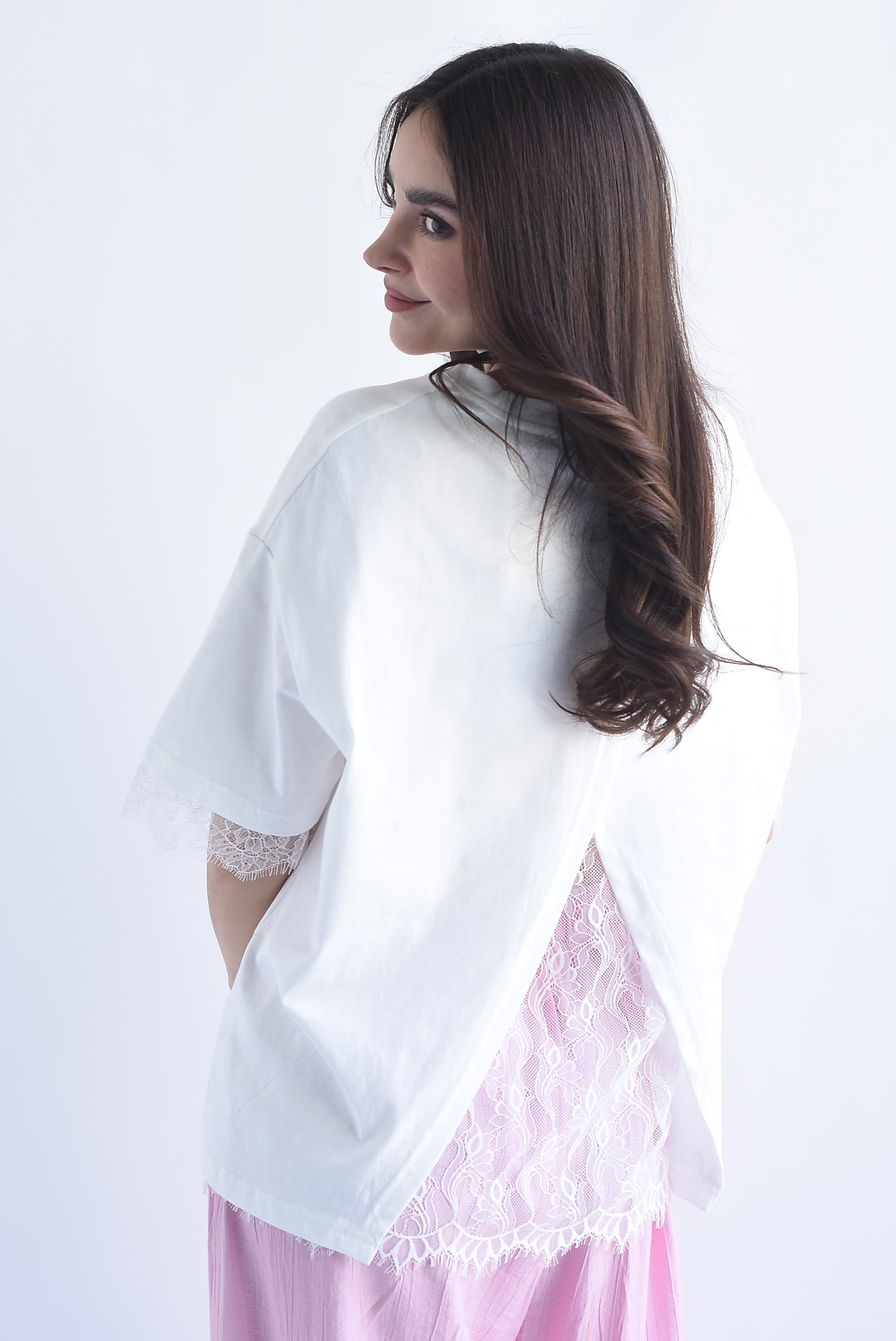 T-Shirt abertura encaje