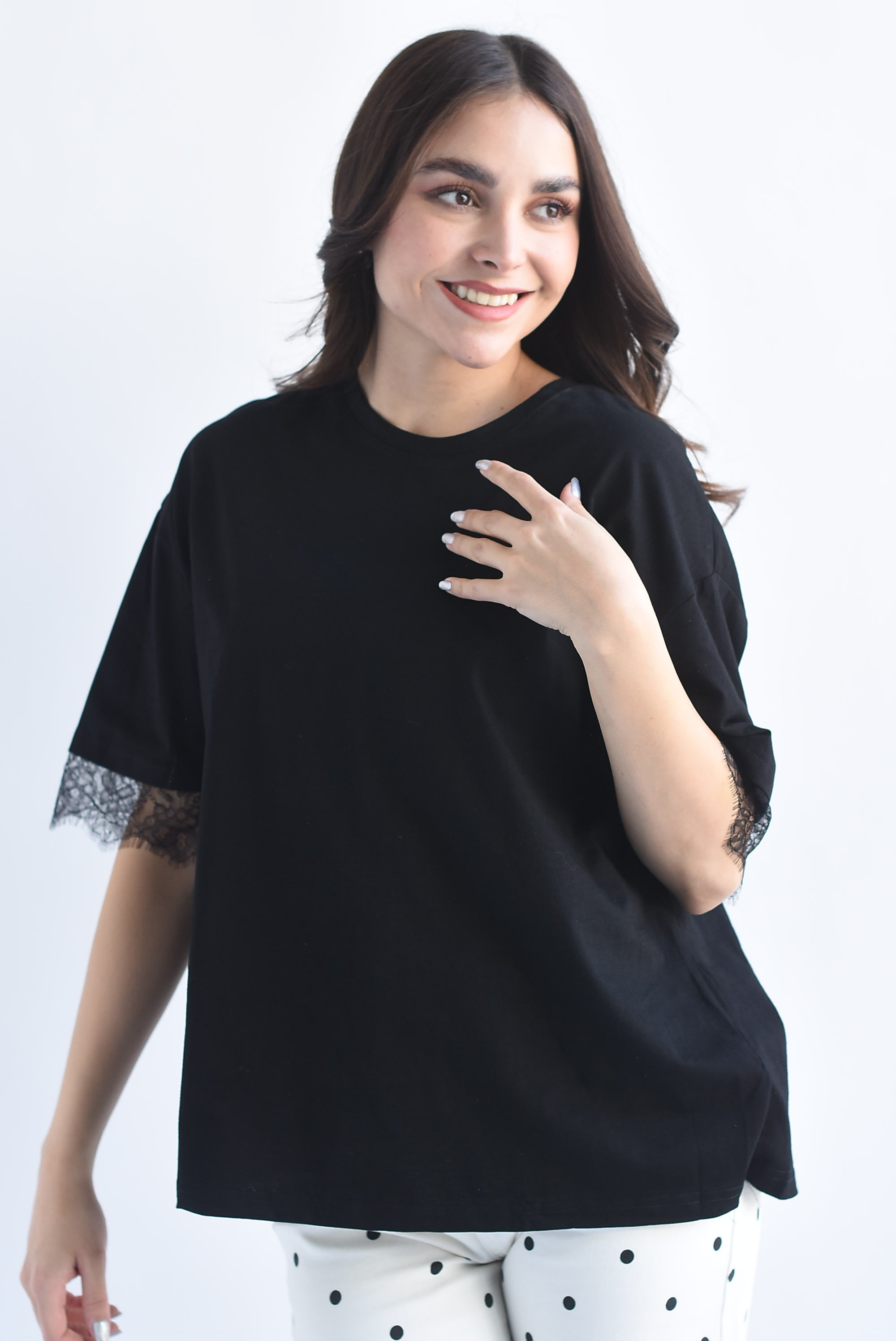 T-Shirt abertura encaje