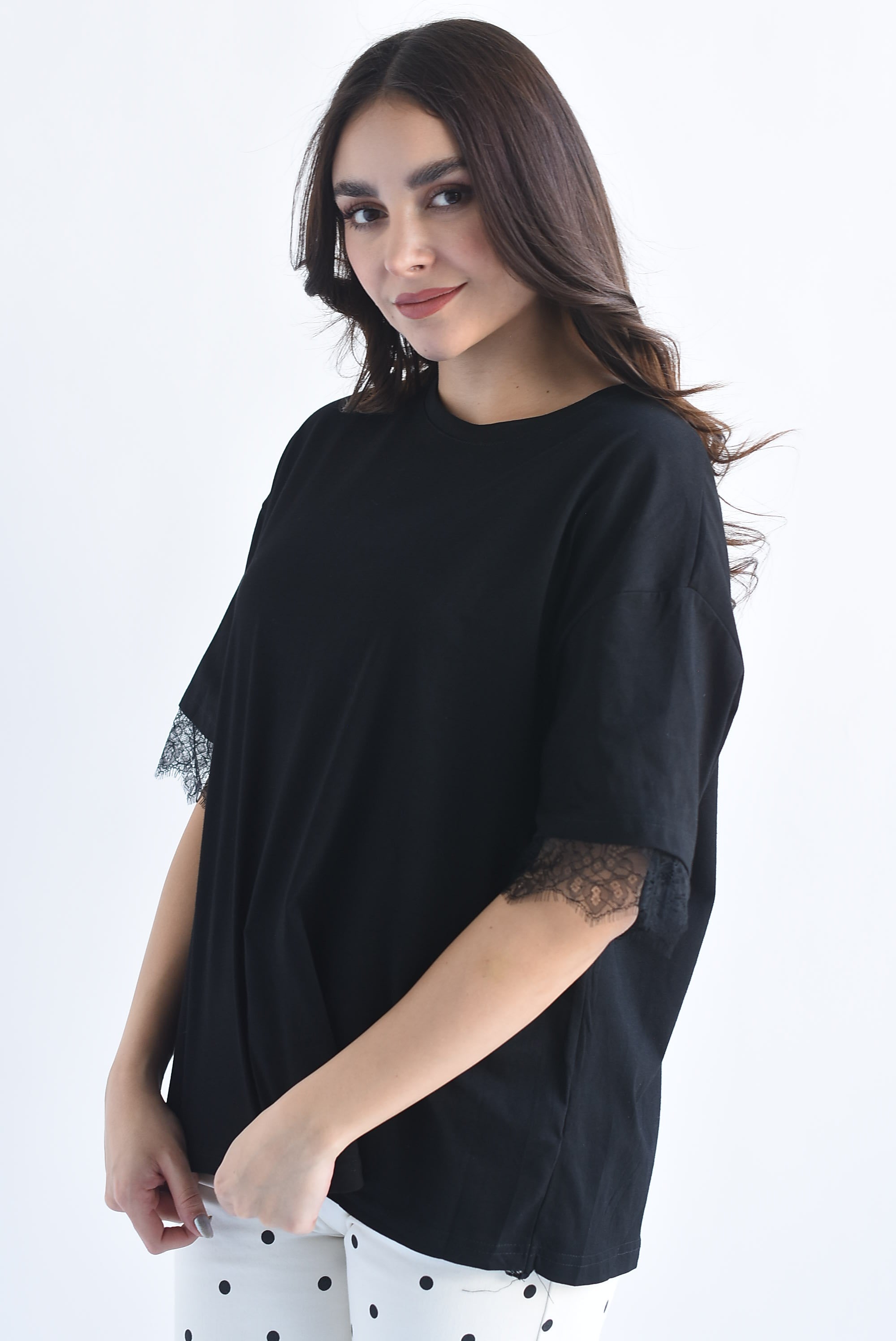 T-Shirt abertura encaje