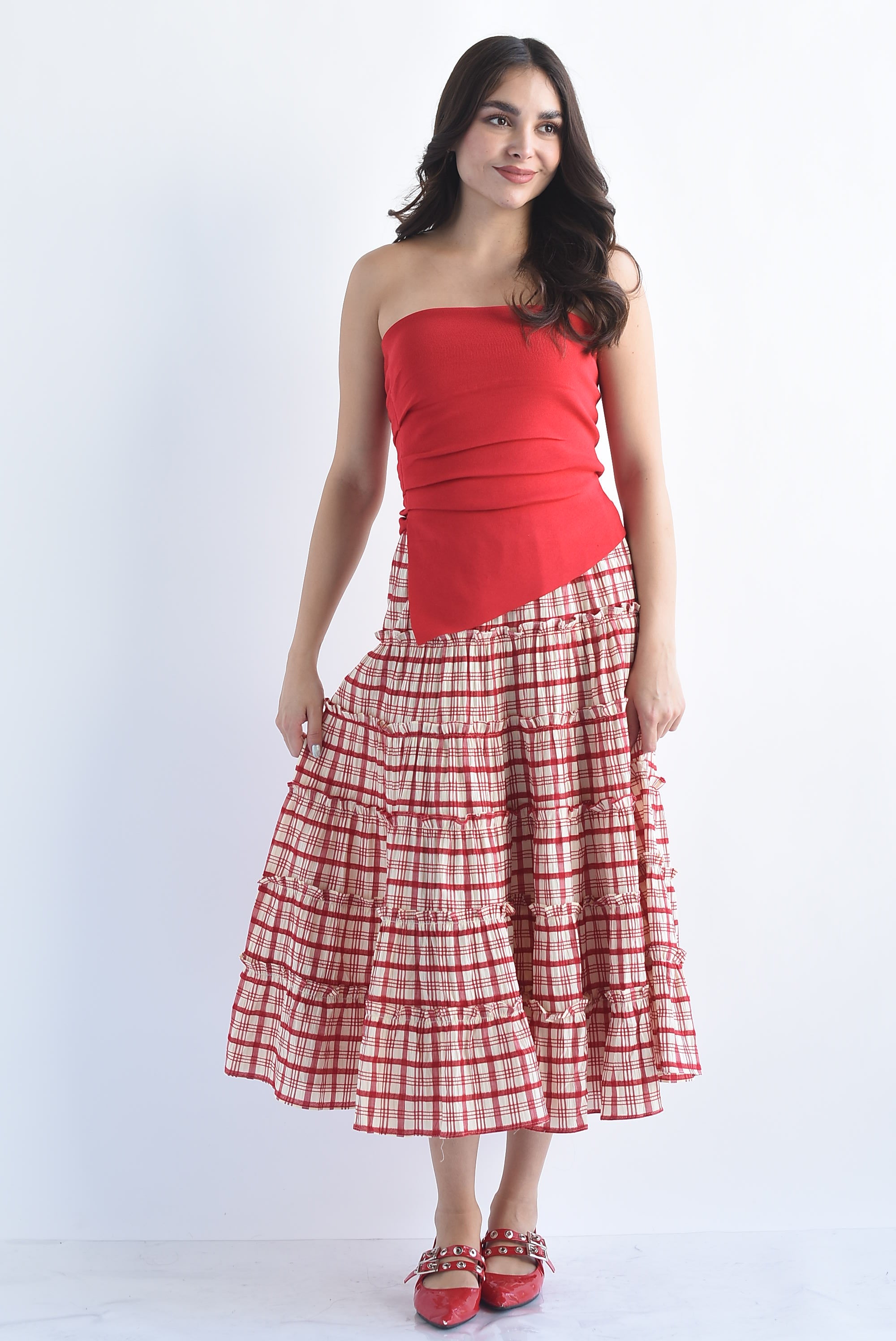 Falda olanes cuadros