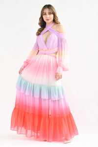 Fashion Styled Vestido degradado colores Pastel