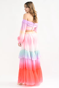 Fashion Styled Vestido degradado colores Pastel