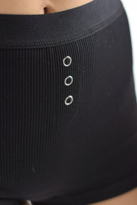 Fashion Styled Set Short y Top underwear Negro