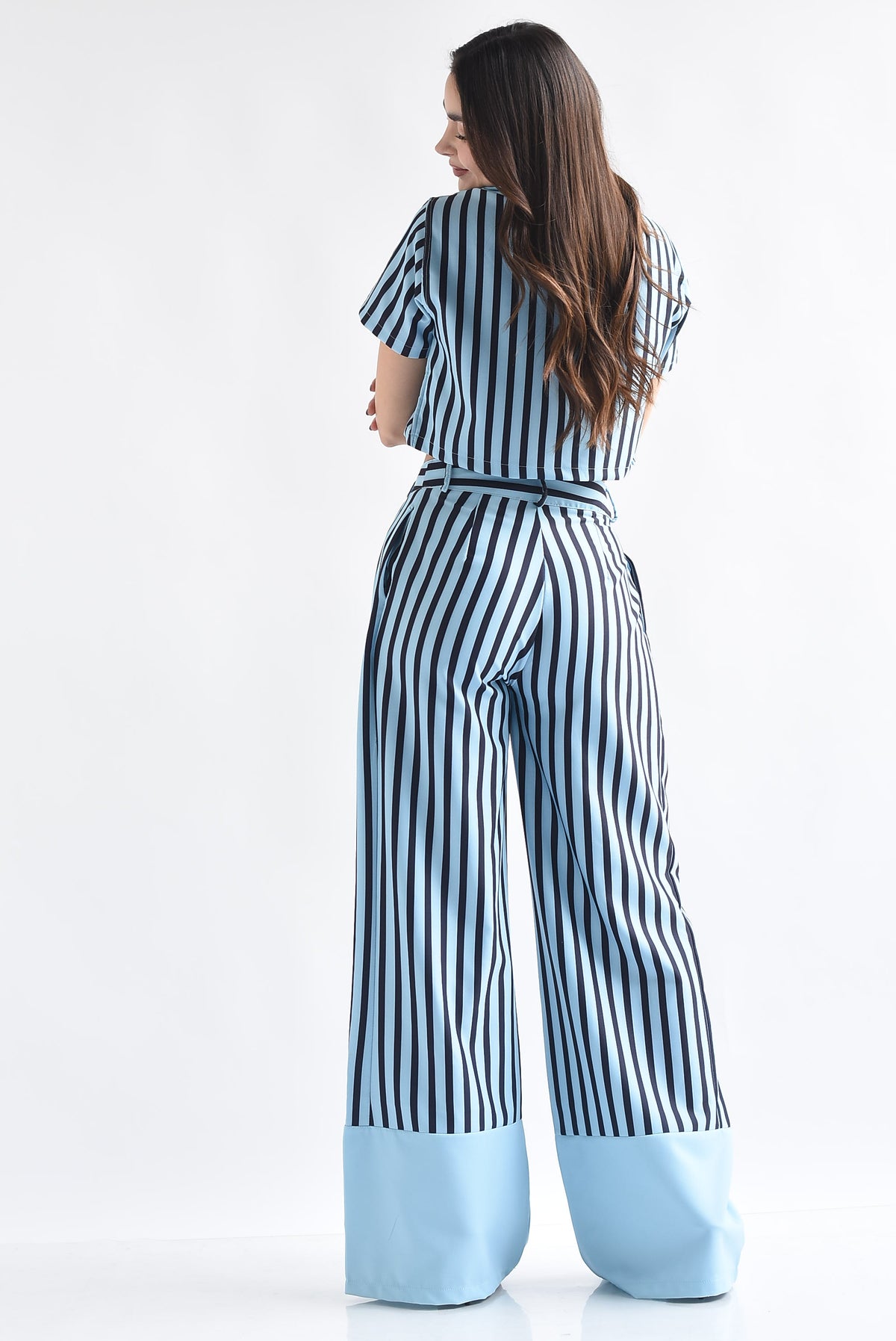 Set Pantalón y Blusa cargo rayas