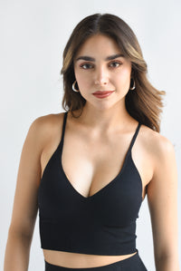 Fashion Styled Top Underwear copas V Negro