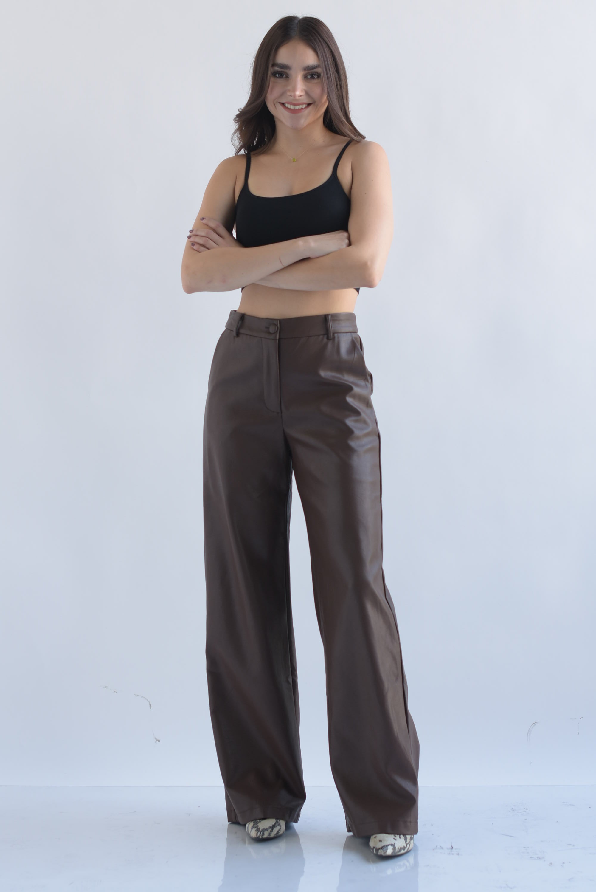 Set Pantalón y Blazer cargo vinipiel Espresso