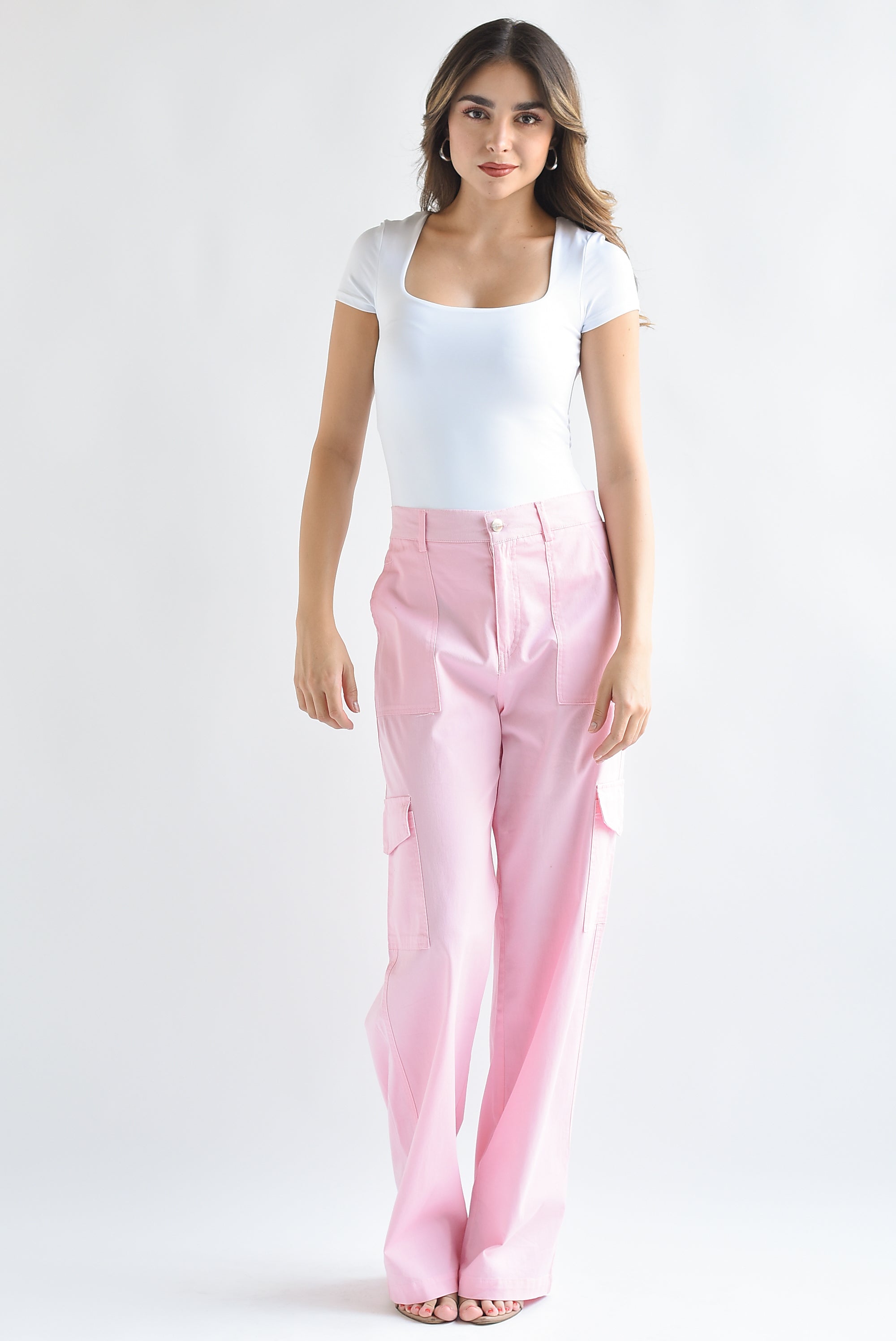 Jeans cargo Rosa Baby