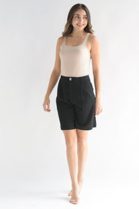 Fashion Styled Bermuda lino Negro