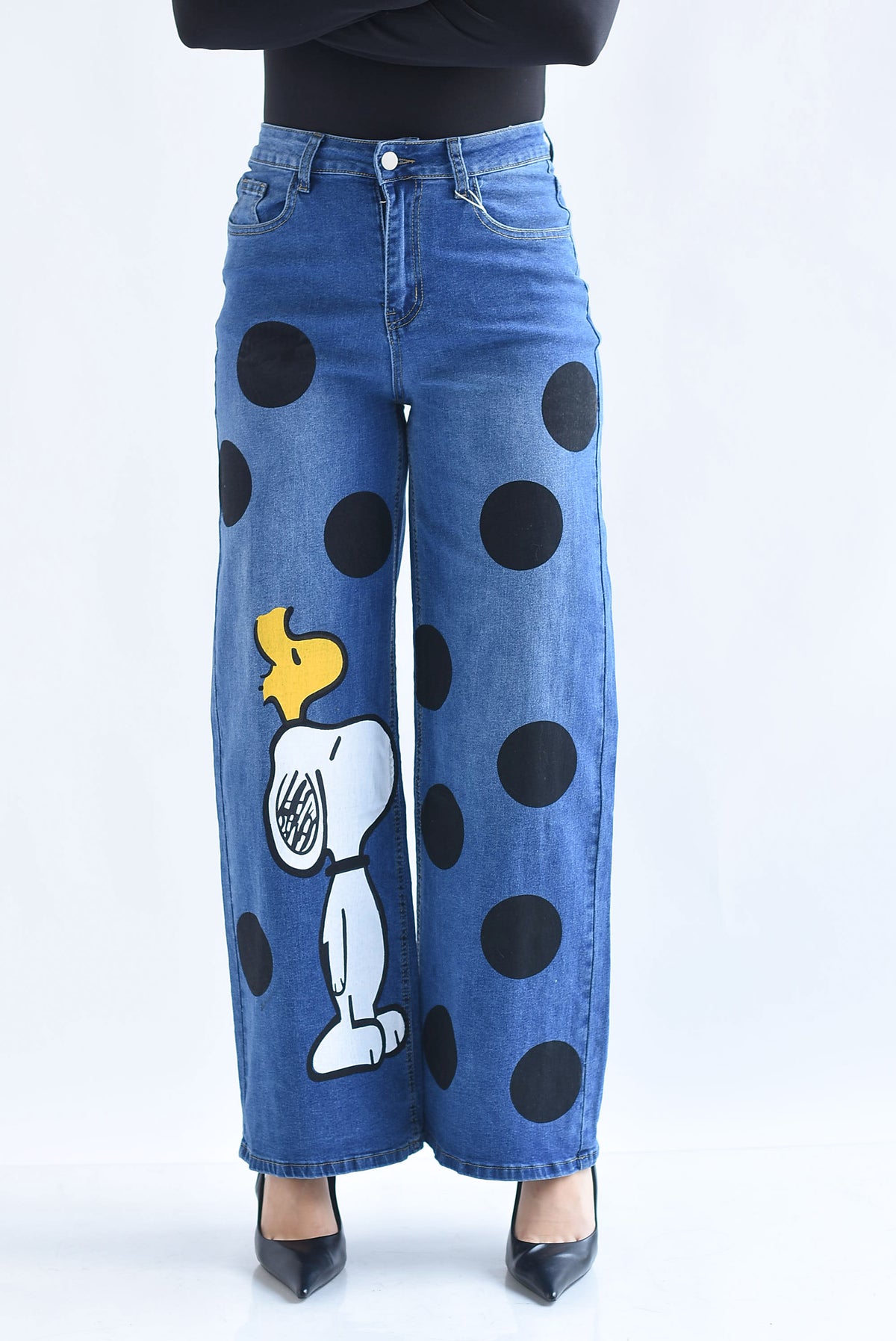 Jeans SNOOPY polka dots chunky