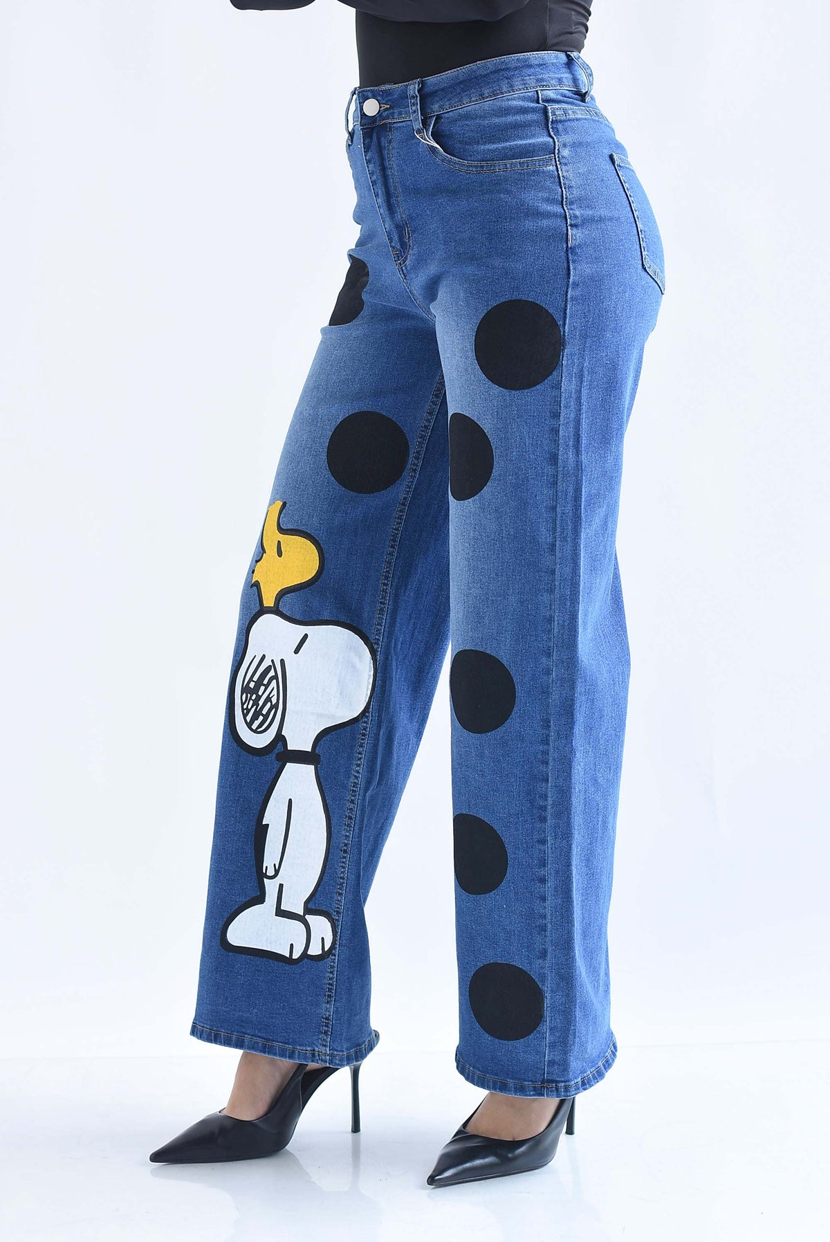 Jeans SNOOPY polka dots chunky