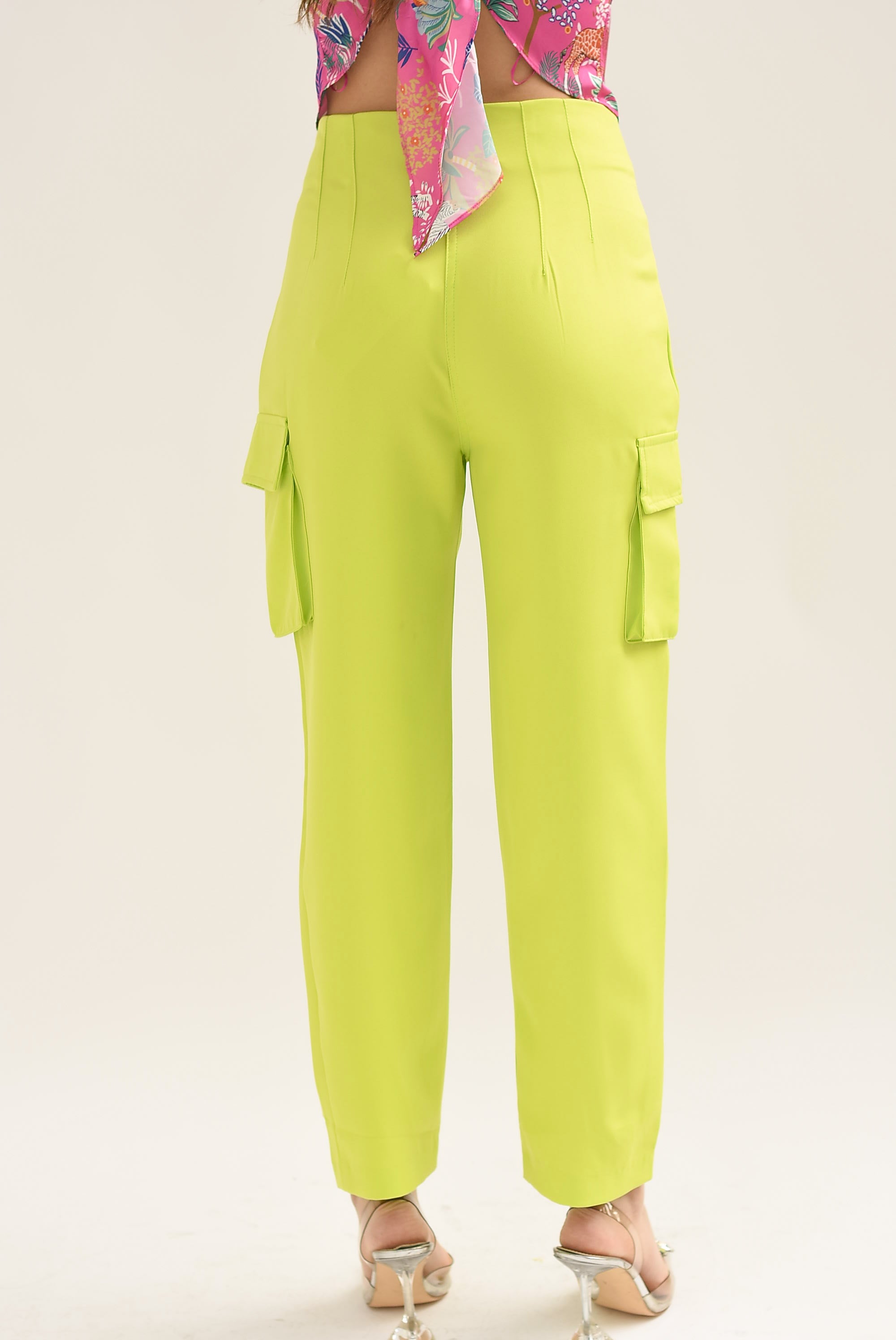 Pantalón de vestir cargo Lime