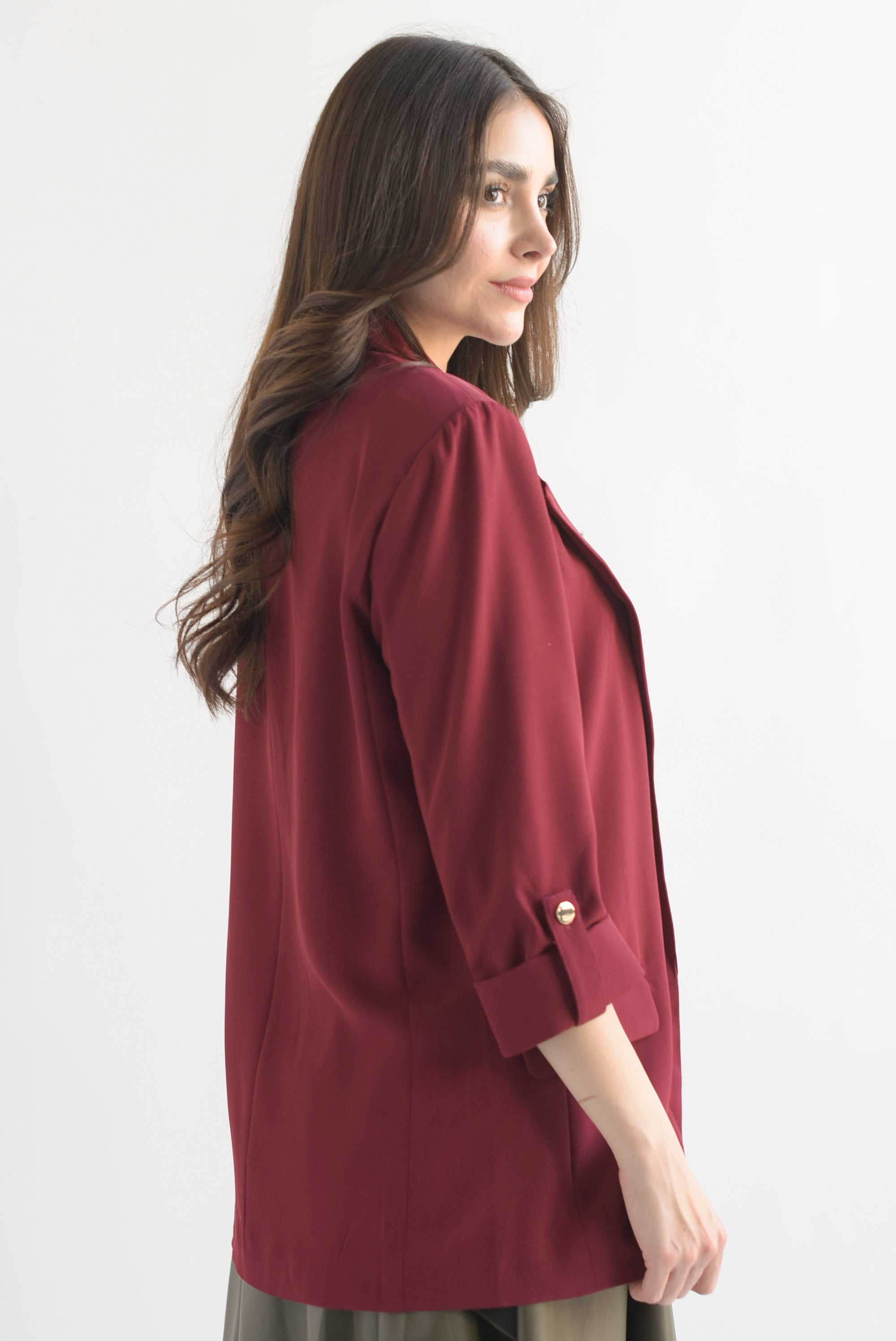 Blazer solapa manga 3/4 con botón