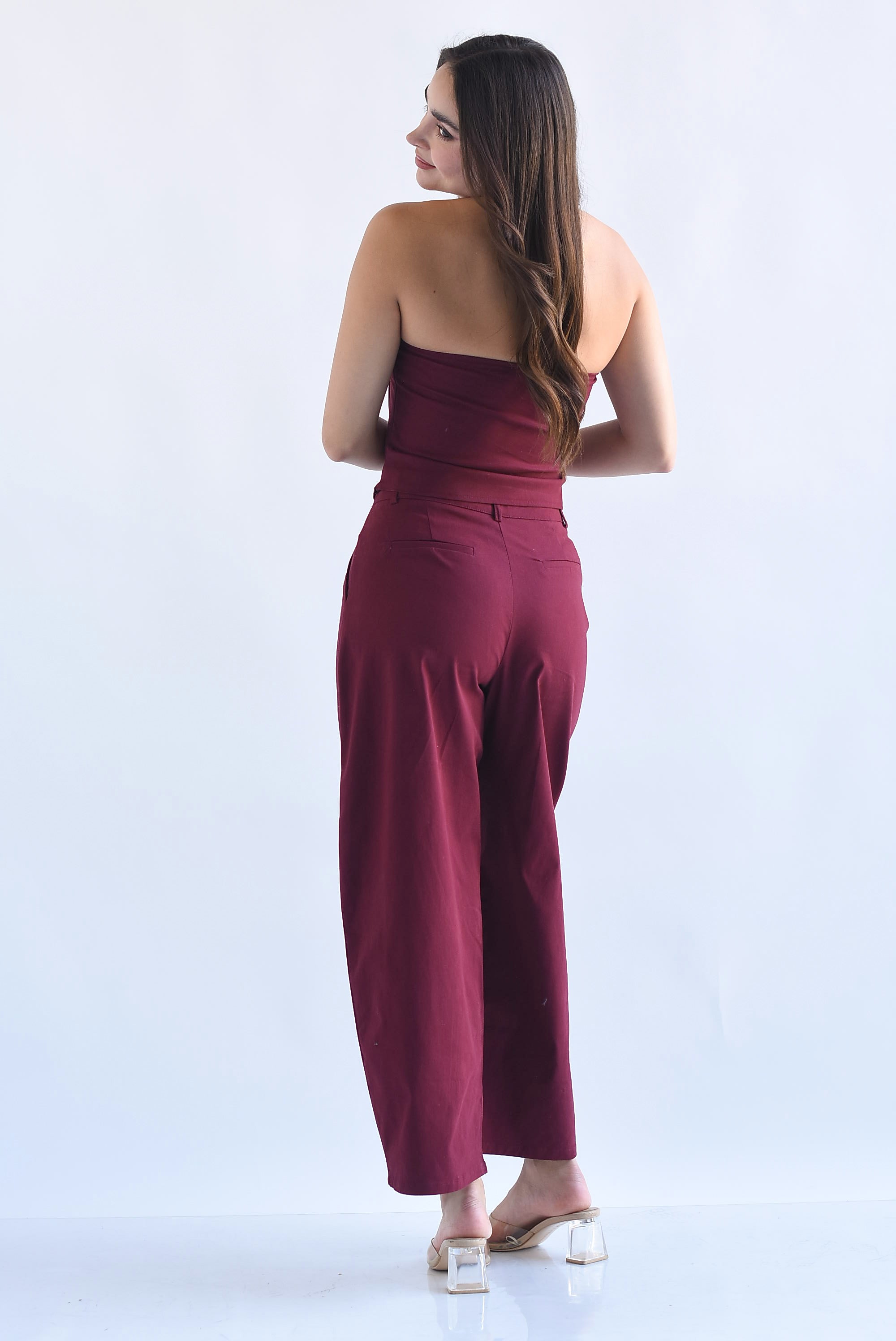 Set Pantalón barrel y Top corset Denim