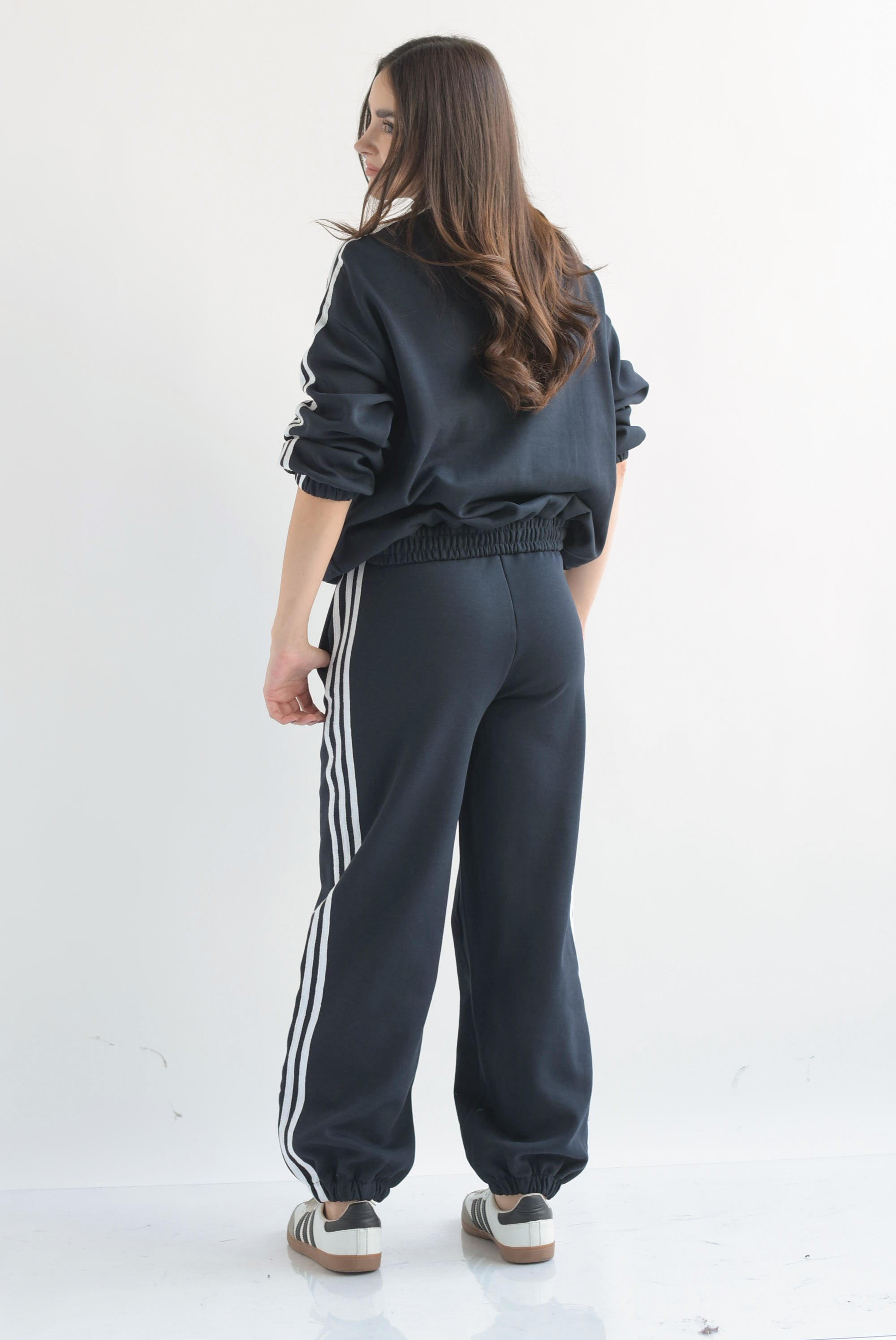 Set Pantalón y Chamarra lazos chinos track Azul Marino