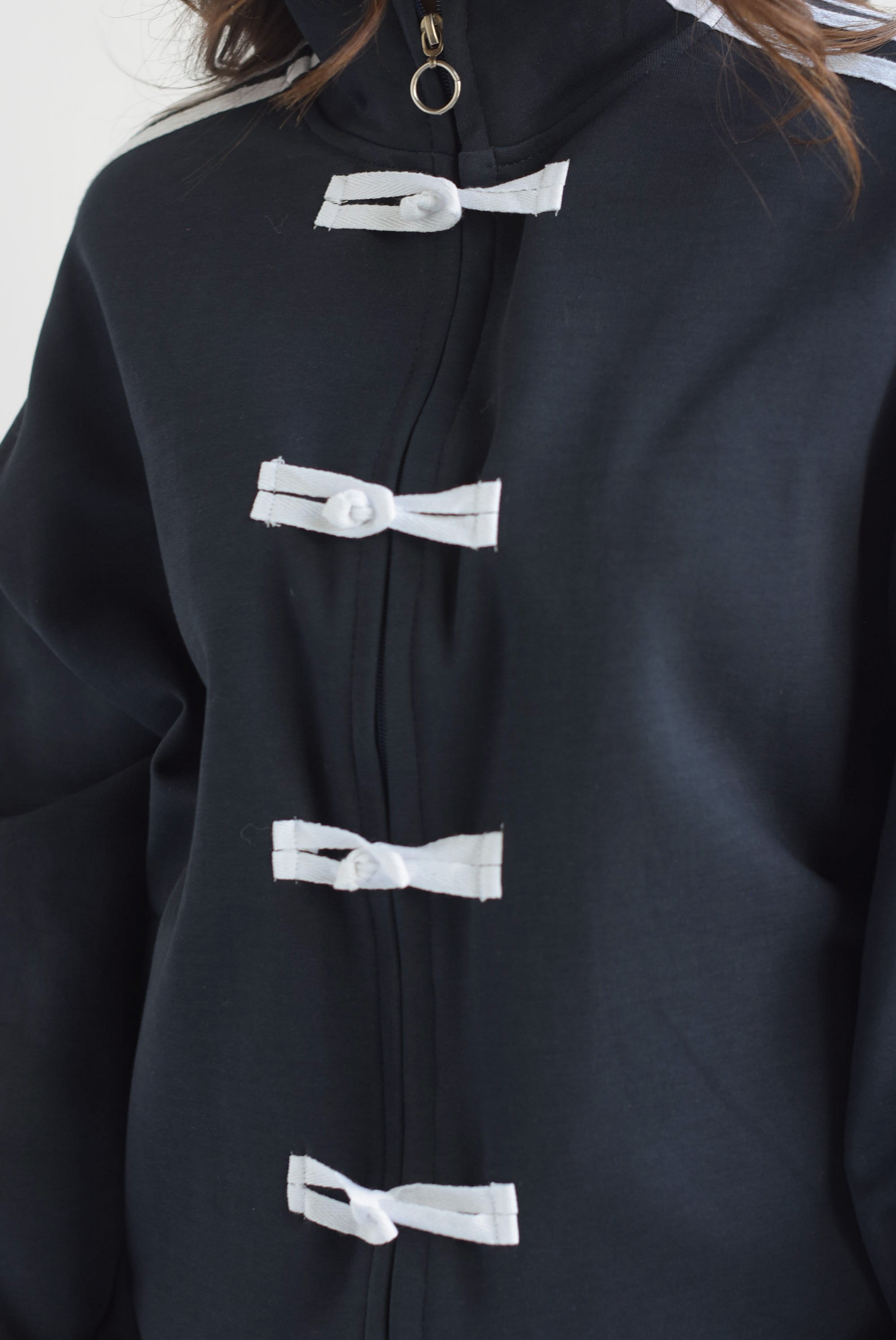 Set Pantalón y Chamarra lazos chinos track Azul Marino