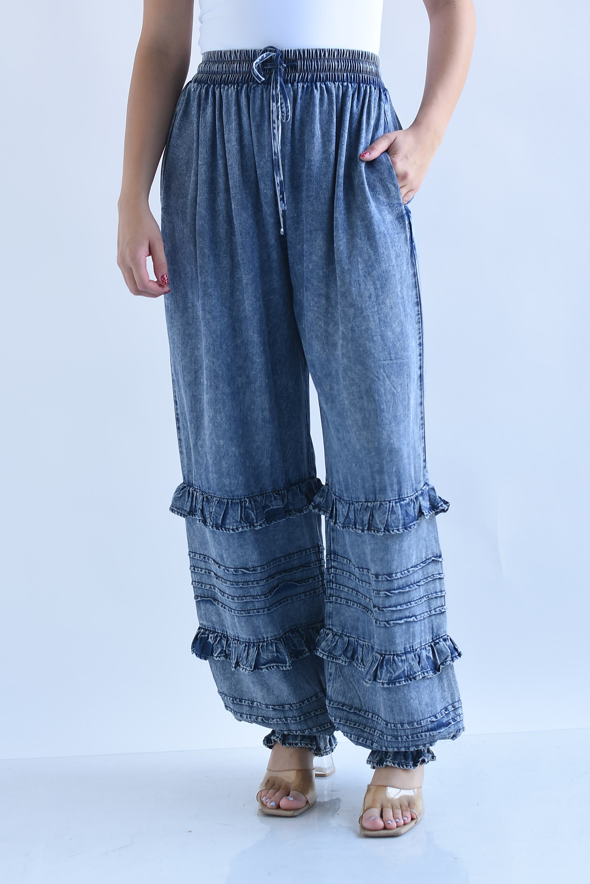 Pantalón bloomers fake Denim
