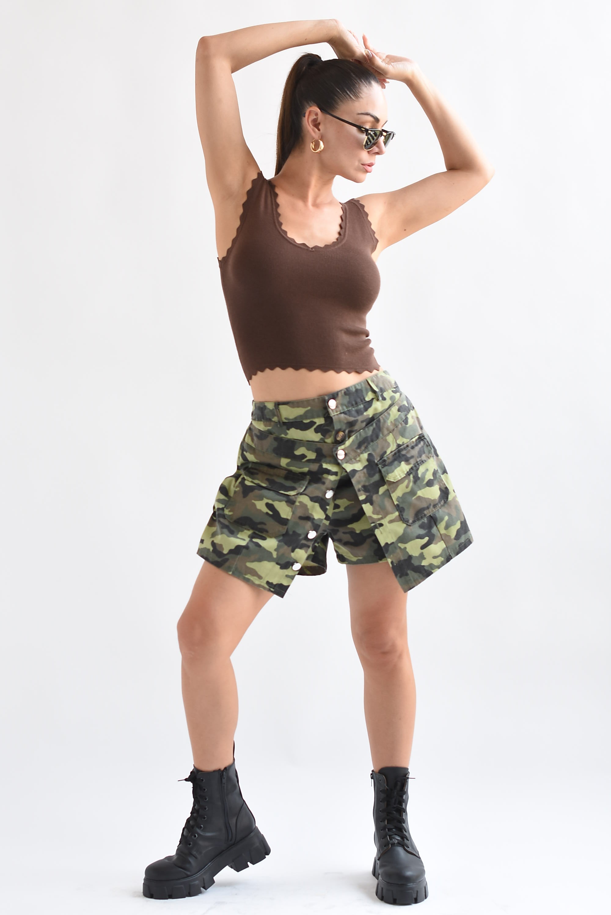 Skort camuflaje Verde Sage