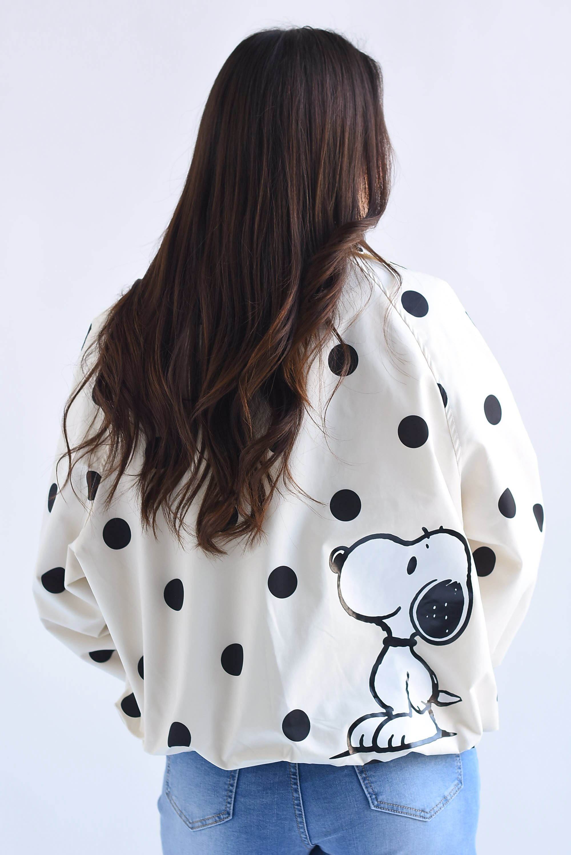 Chamarra impermeable SNOOPY polka dots