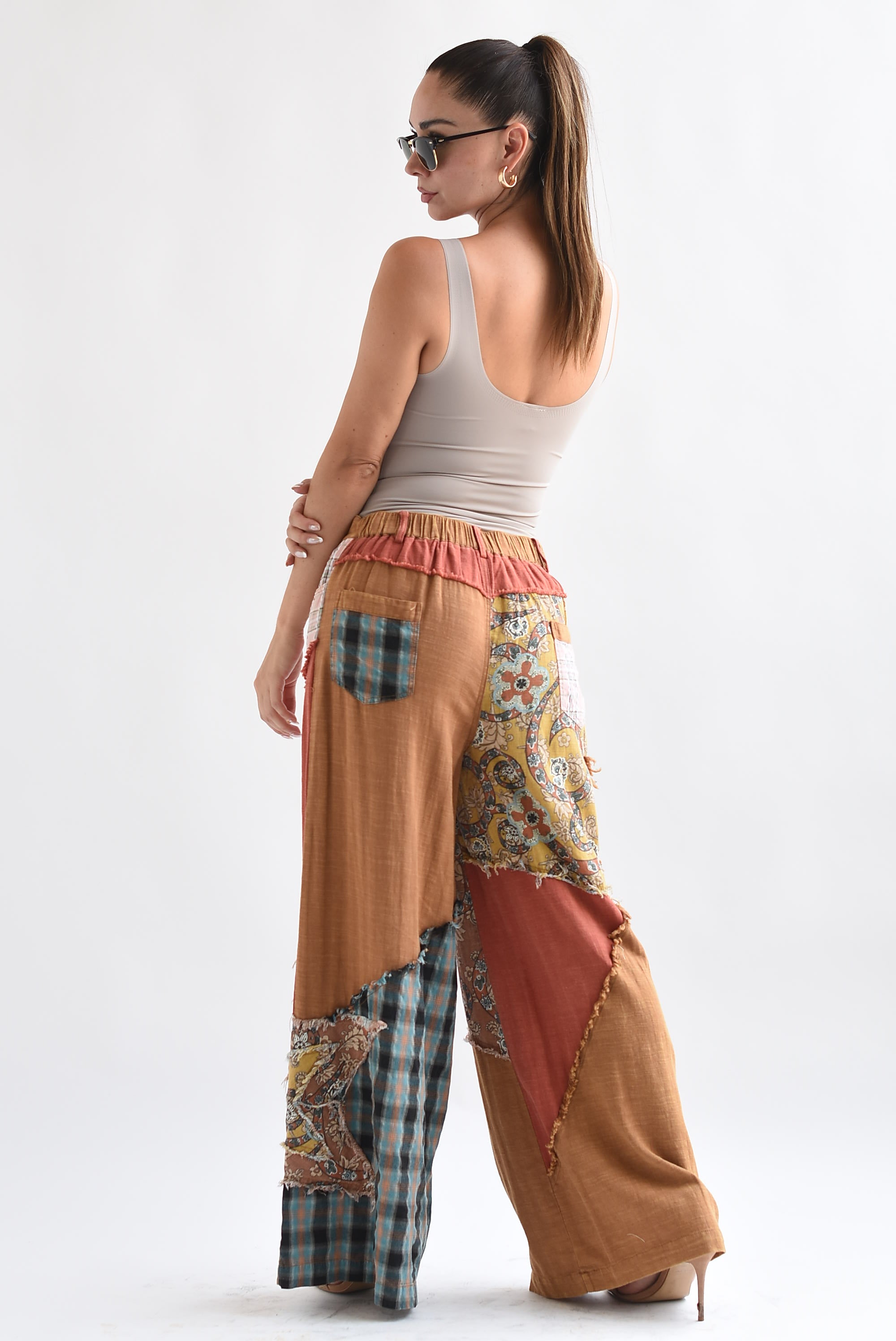 Pantalón patchwork Terracota