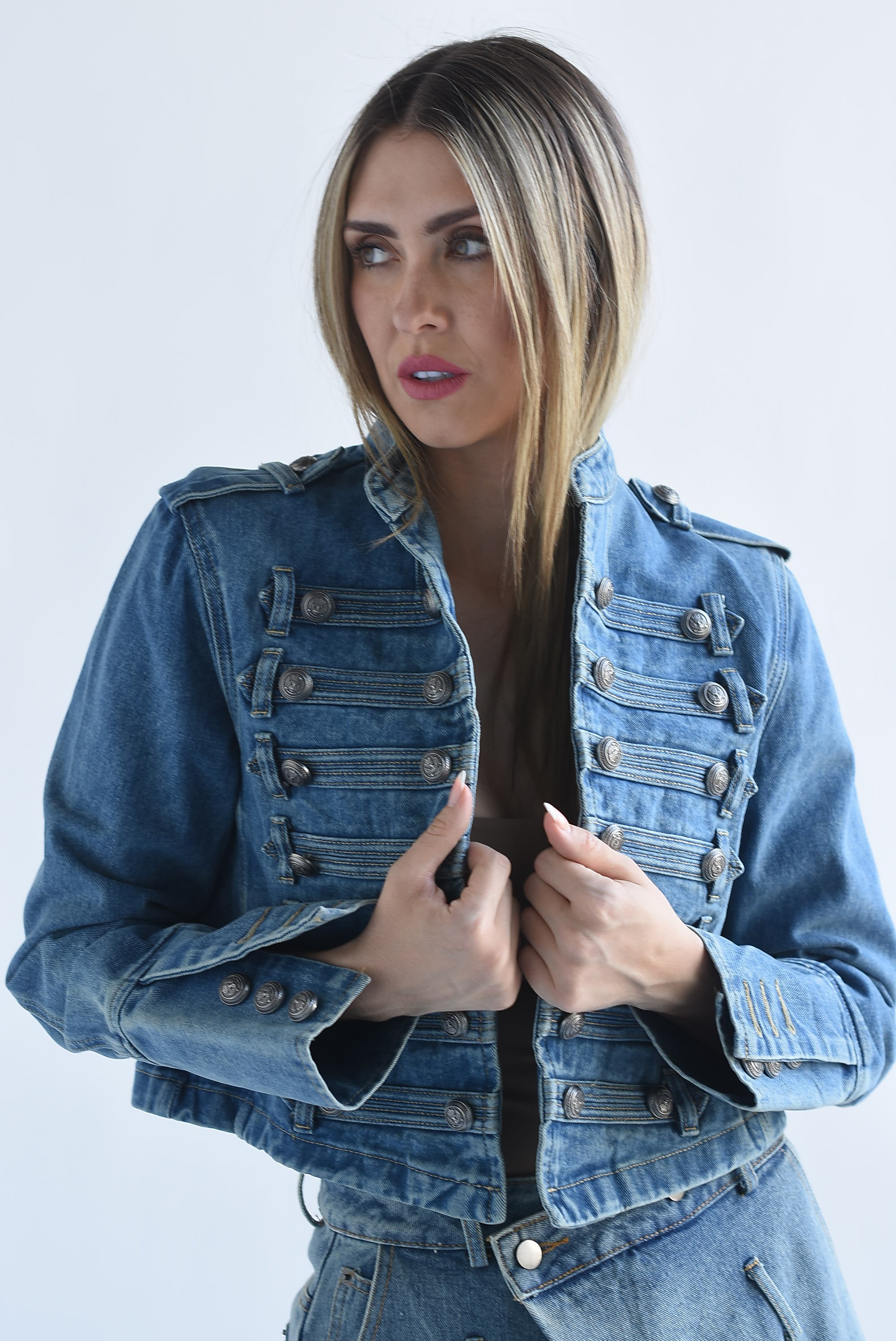 Chamarra militar Denim