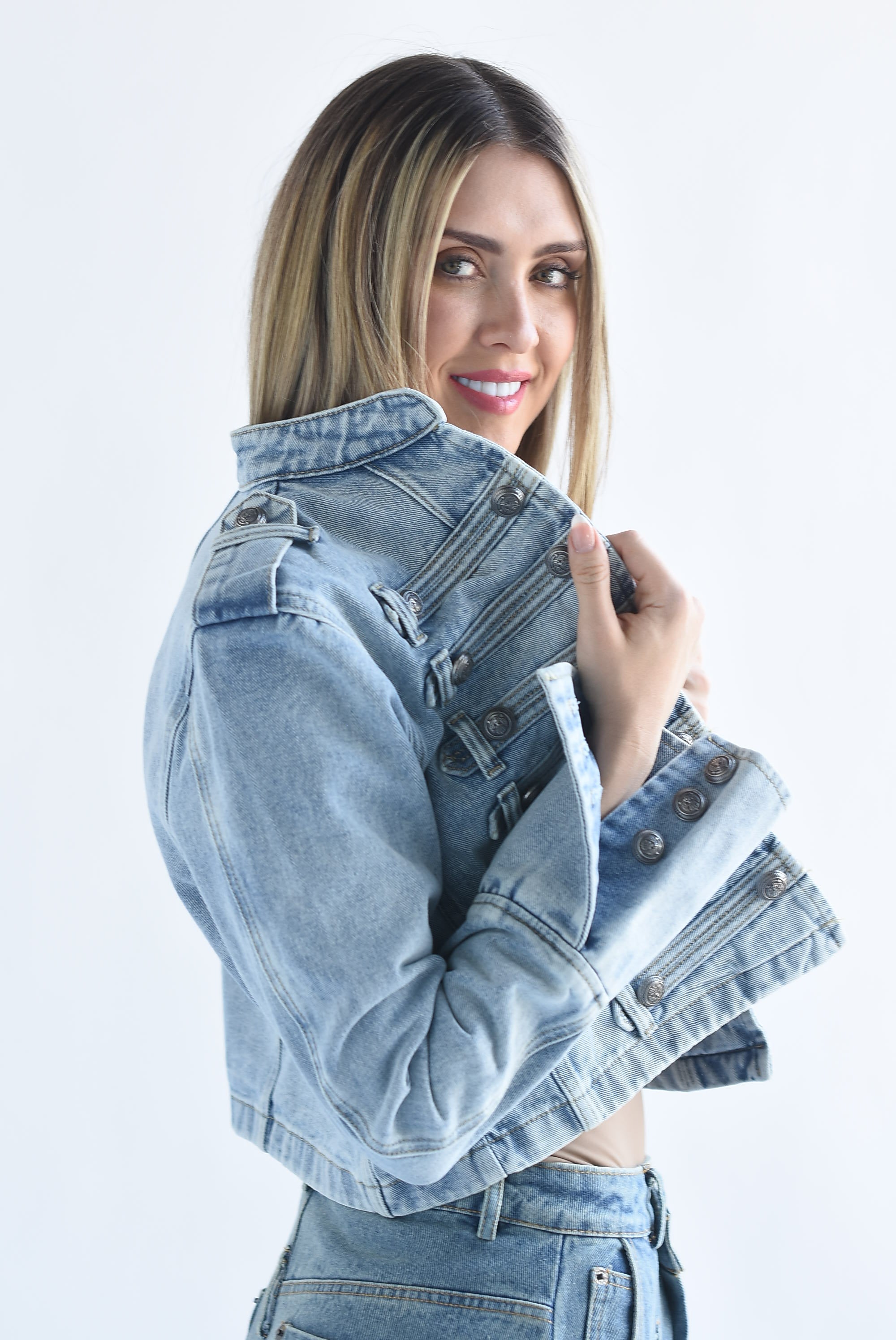 Chamarra militar Denim