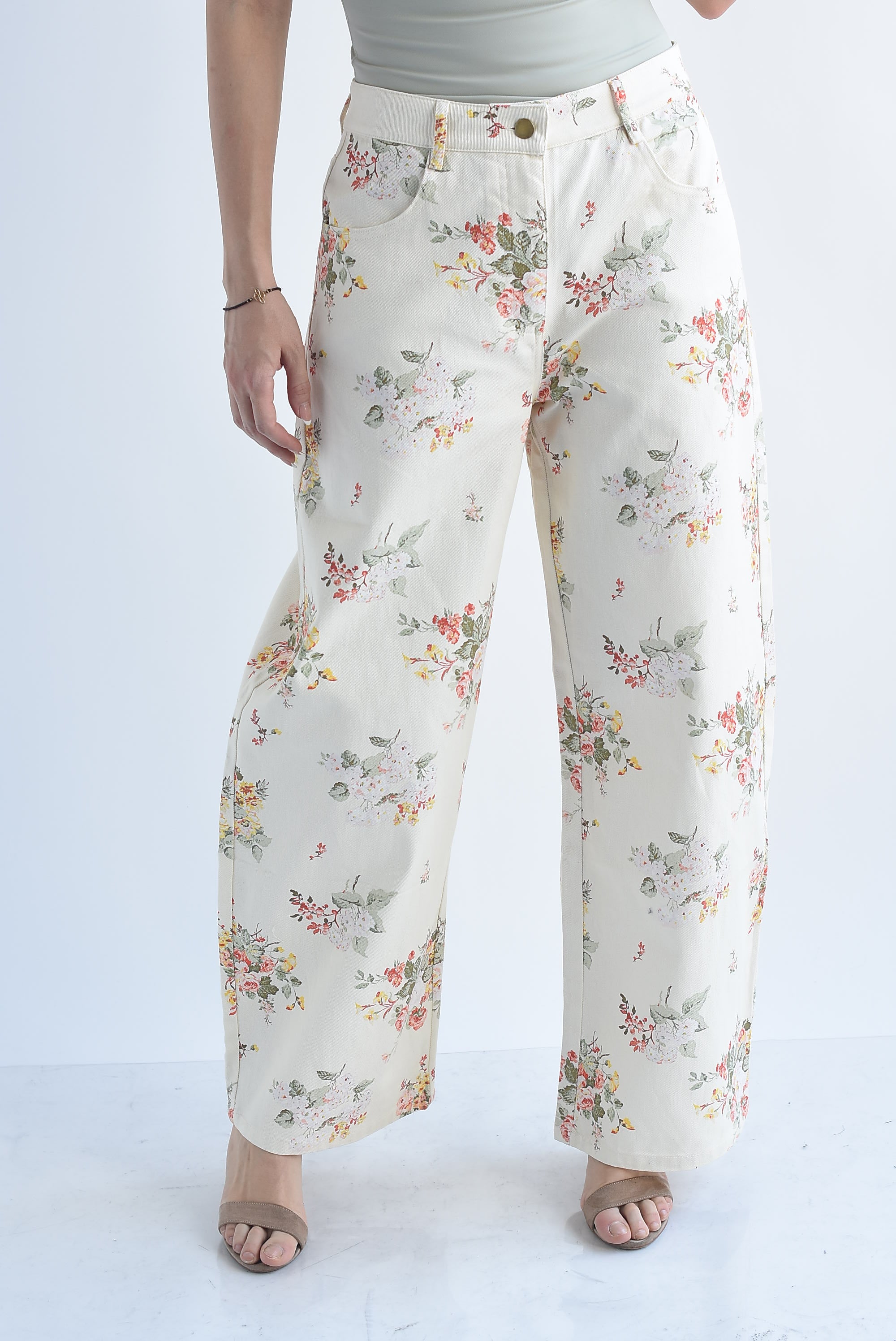Jeans barrel flores