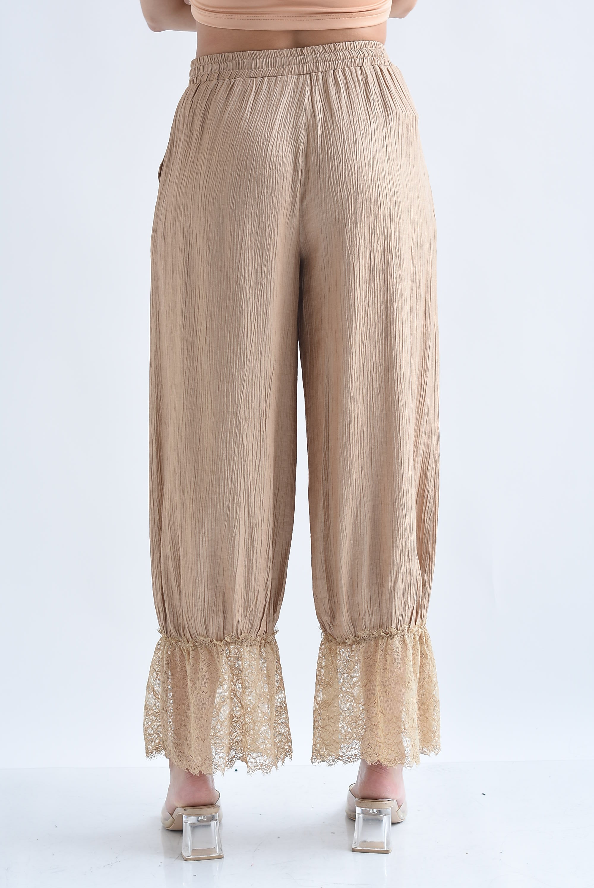 Pantalón bloomers olán encaje