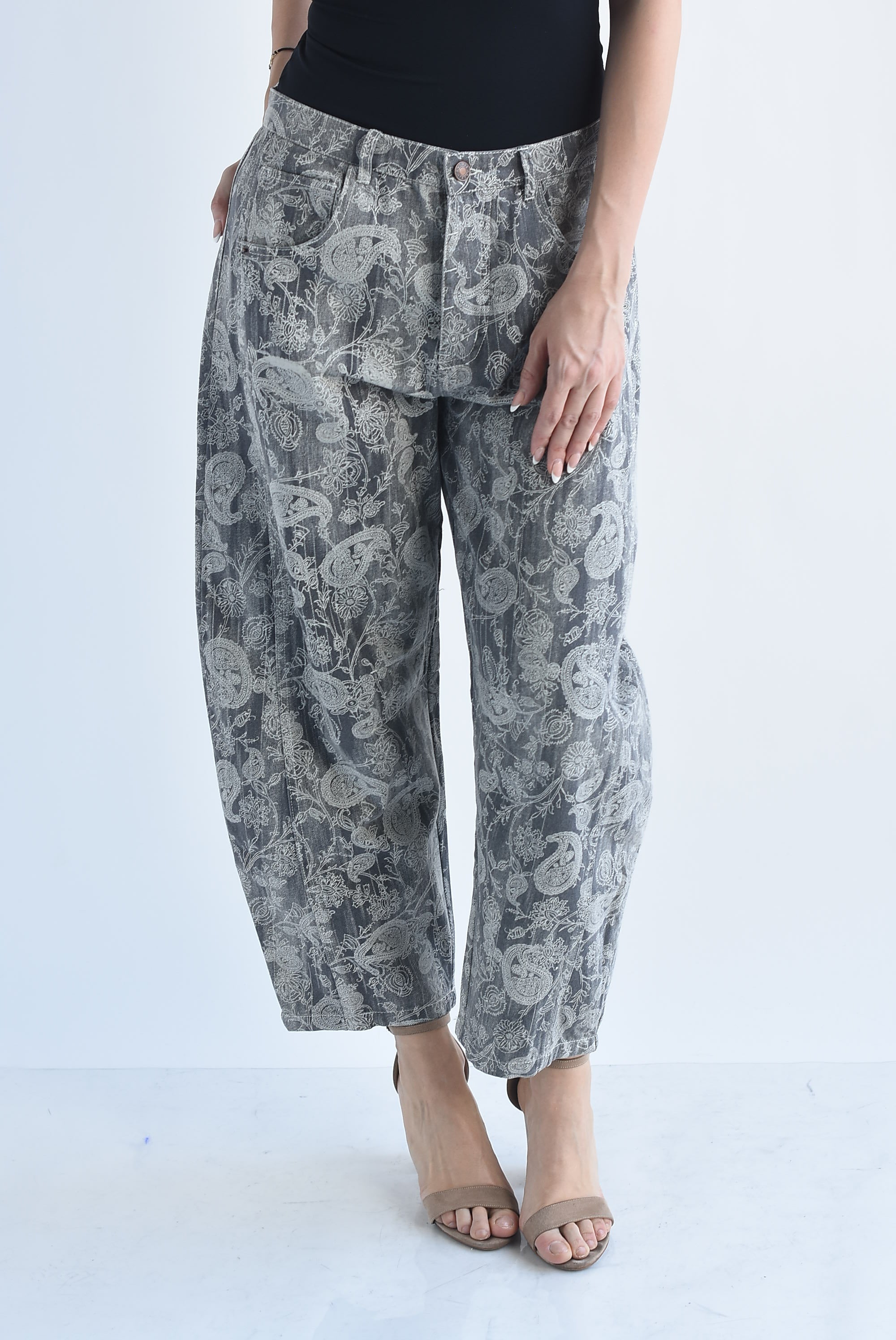 Jeans barrel paisley