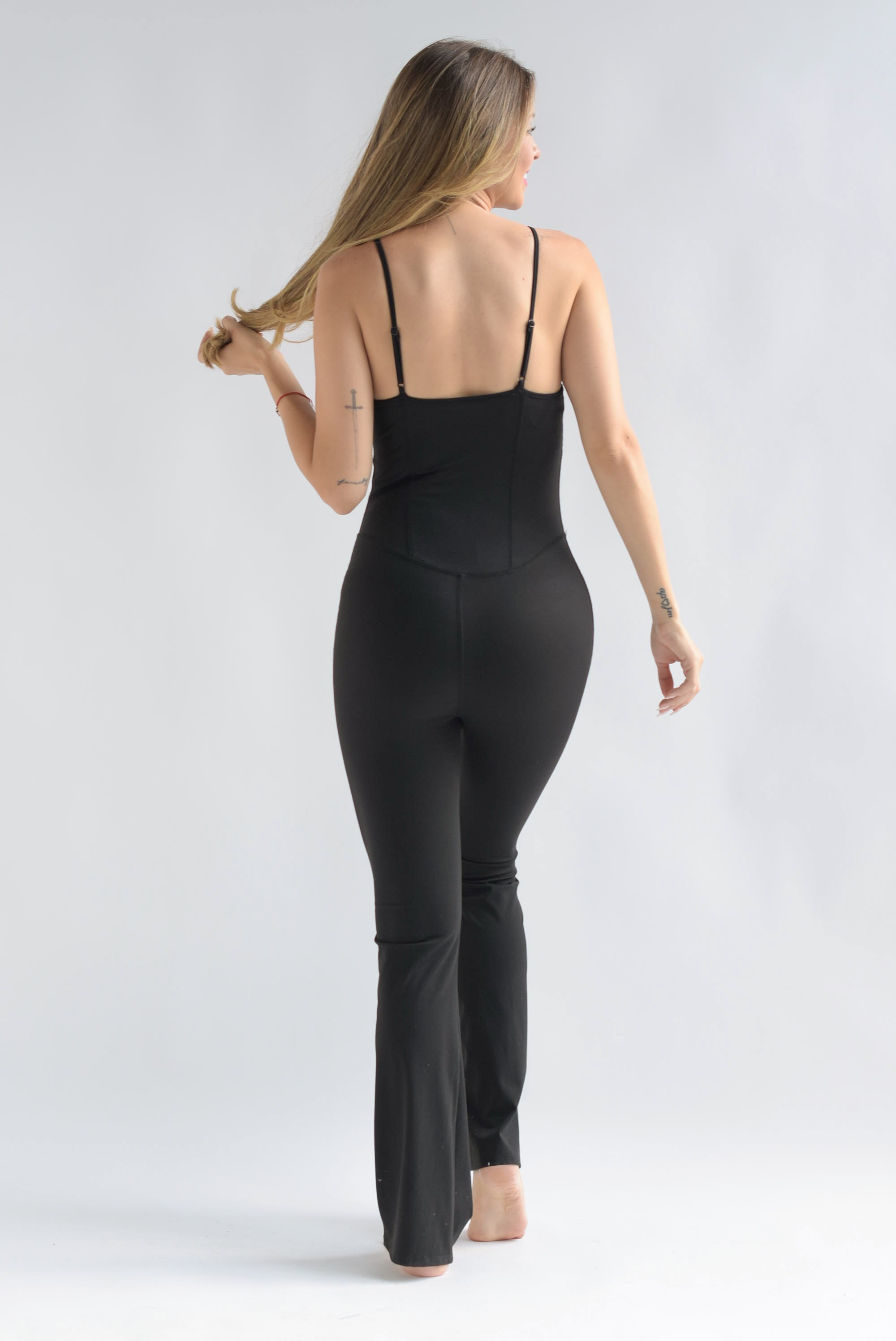 Jumpsuit Sport flare tirante Negro
