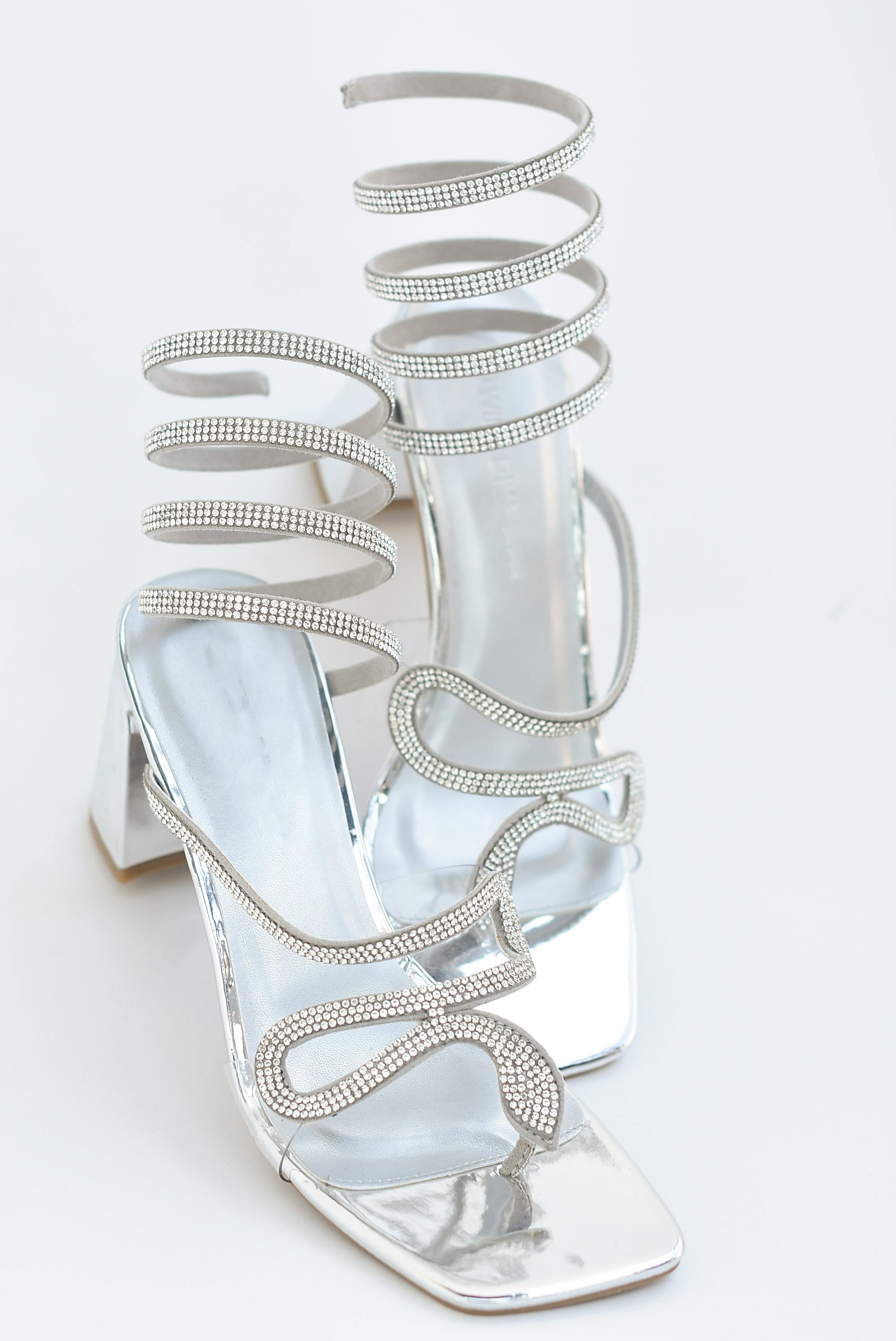 Sandalia Serpiente Plata