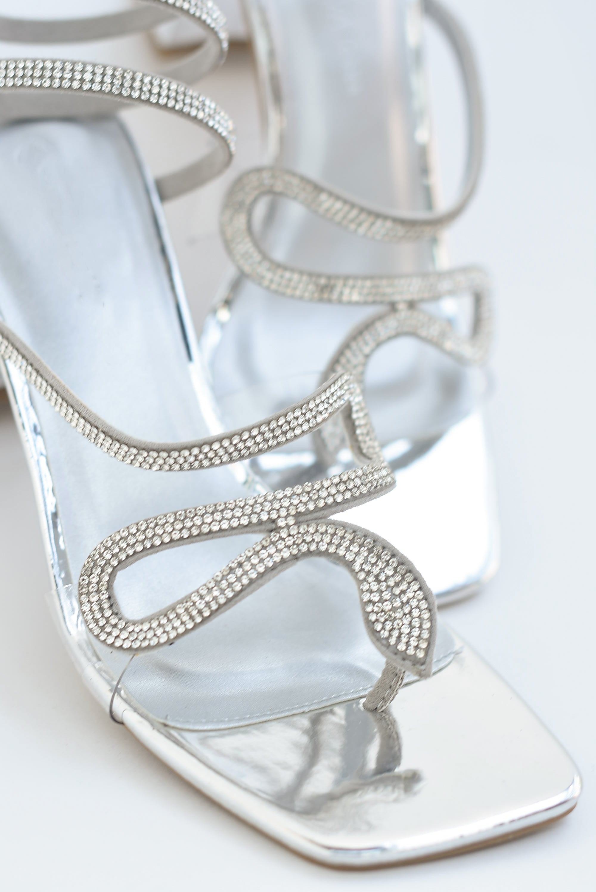 Sandalia Serpiente Plata