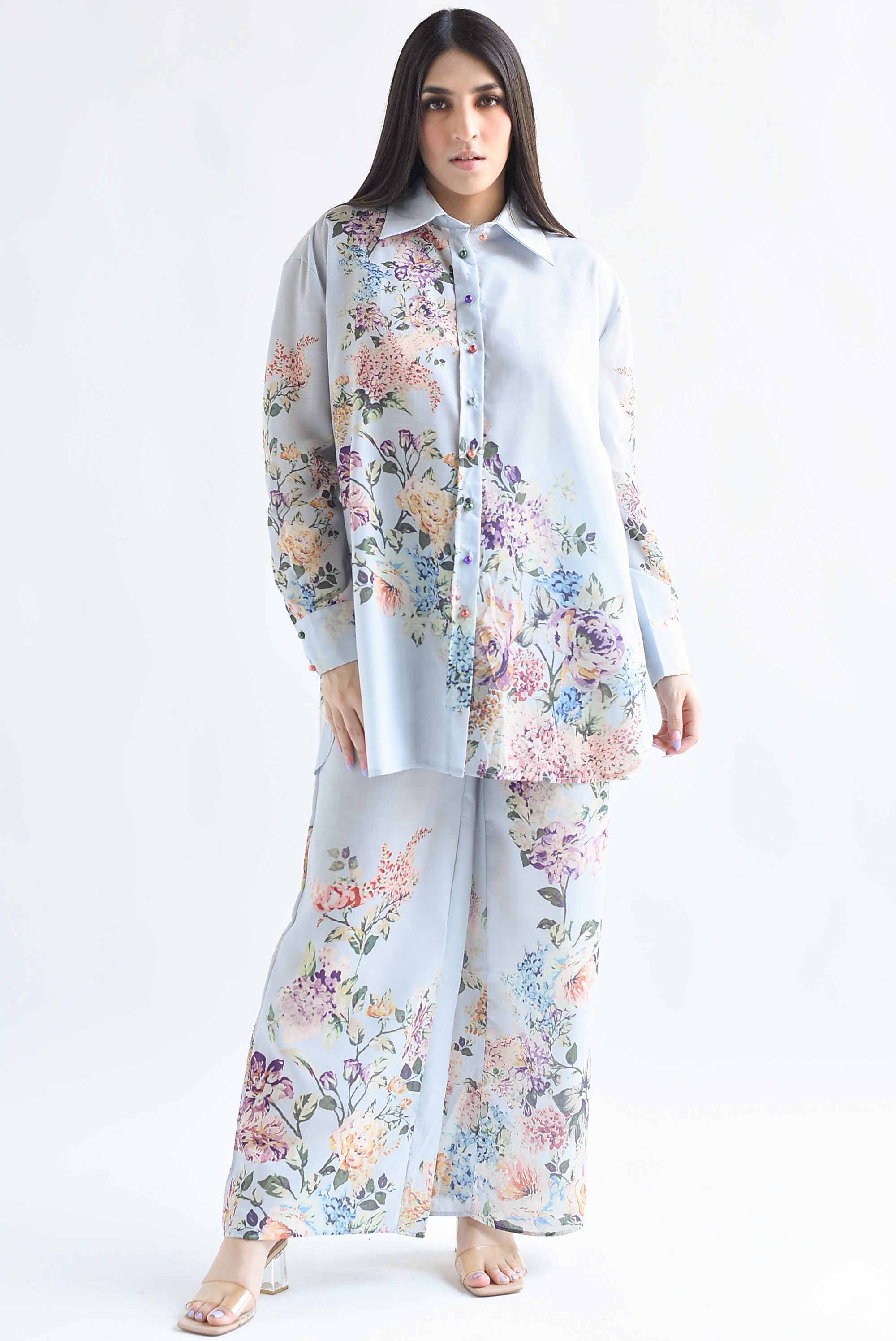 Set Pantalón y Camisa Hortensias