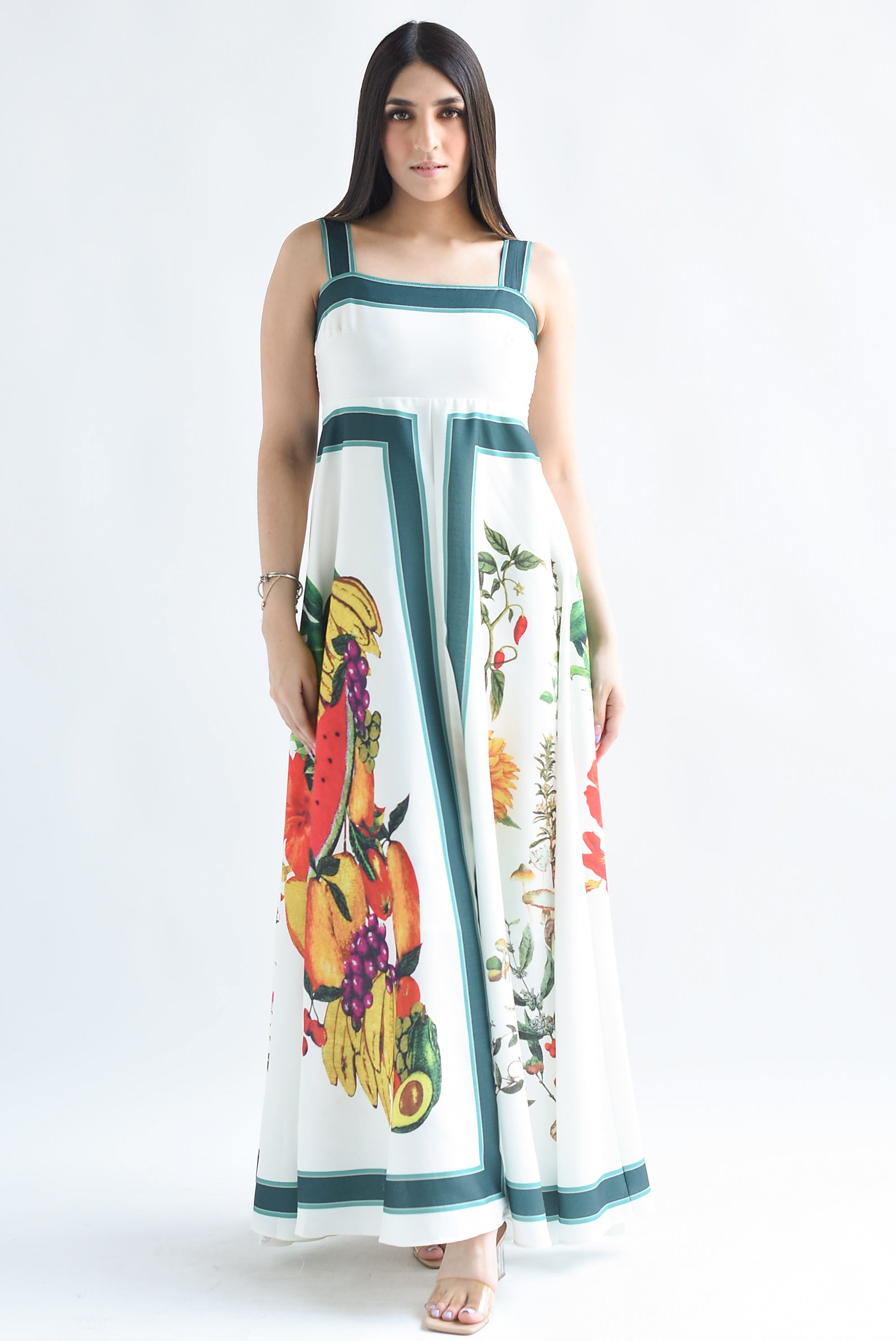 Vestido estampado Frutas y Flores