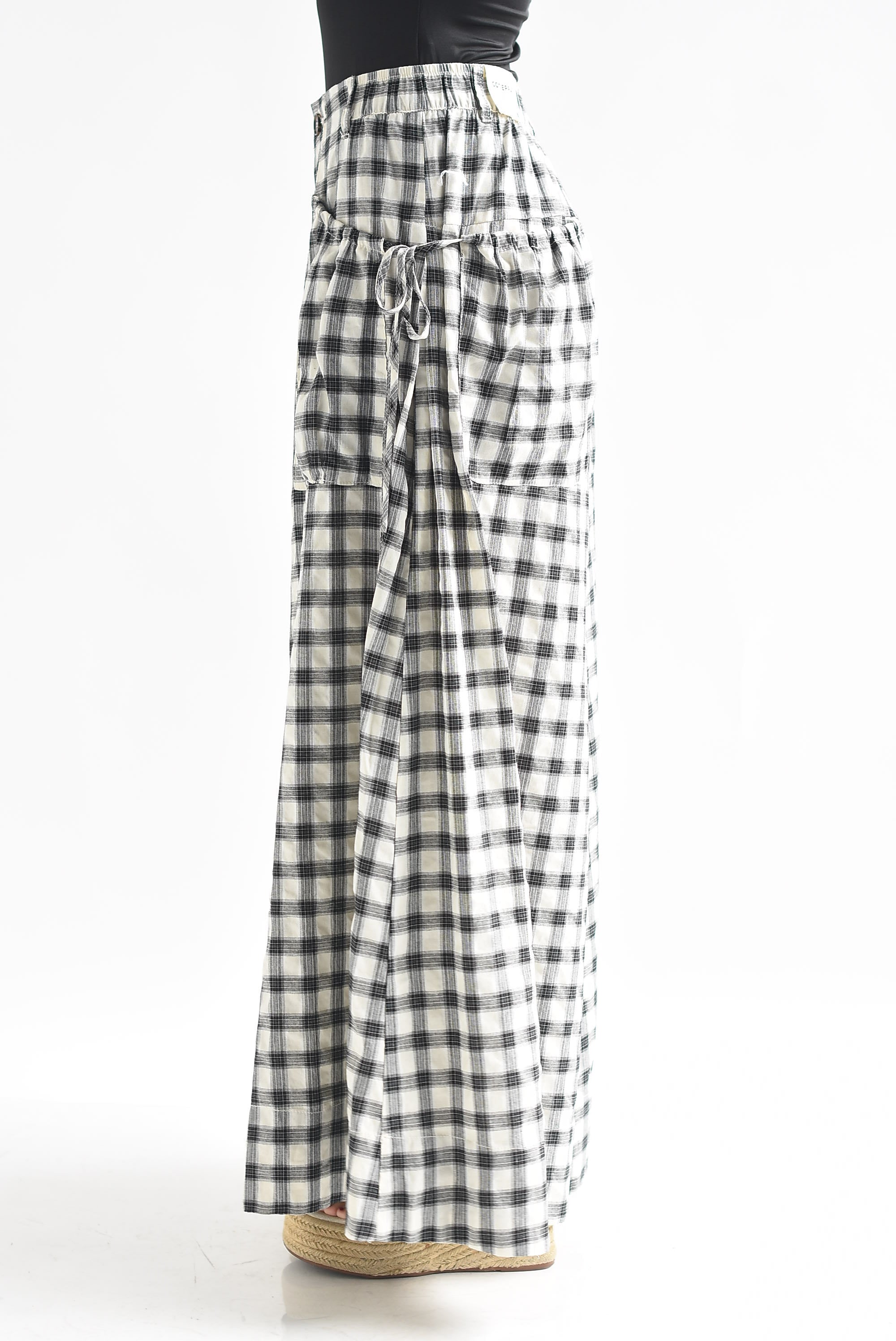 Pantalón pata de elefante cuadros