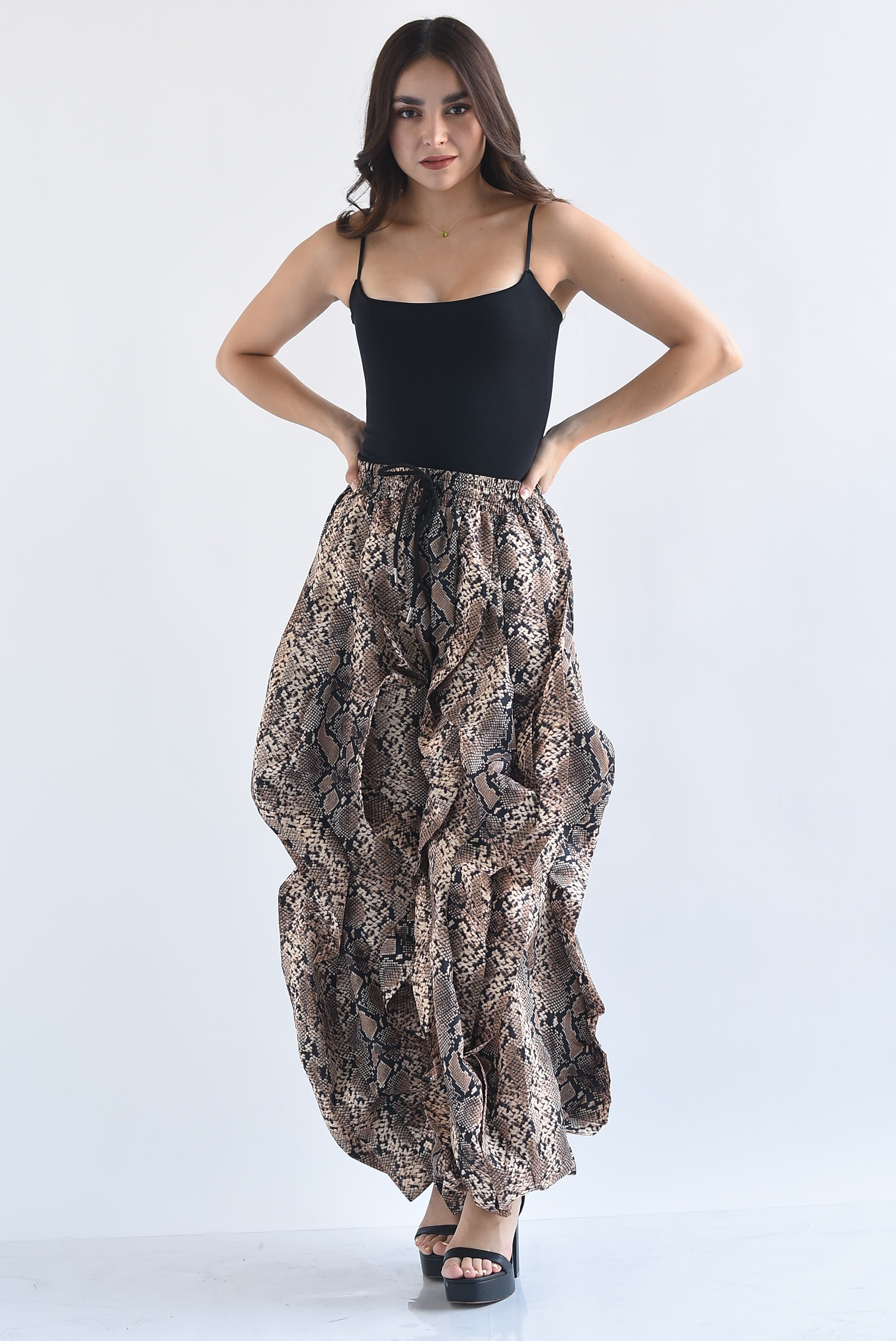 Pantalón Parachute ondas Snake Print
