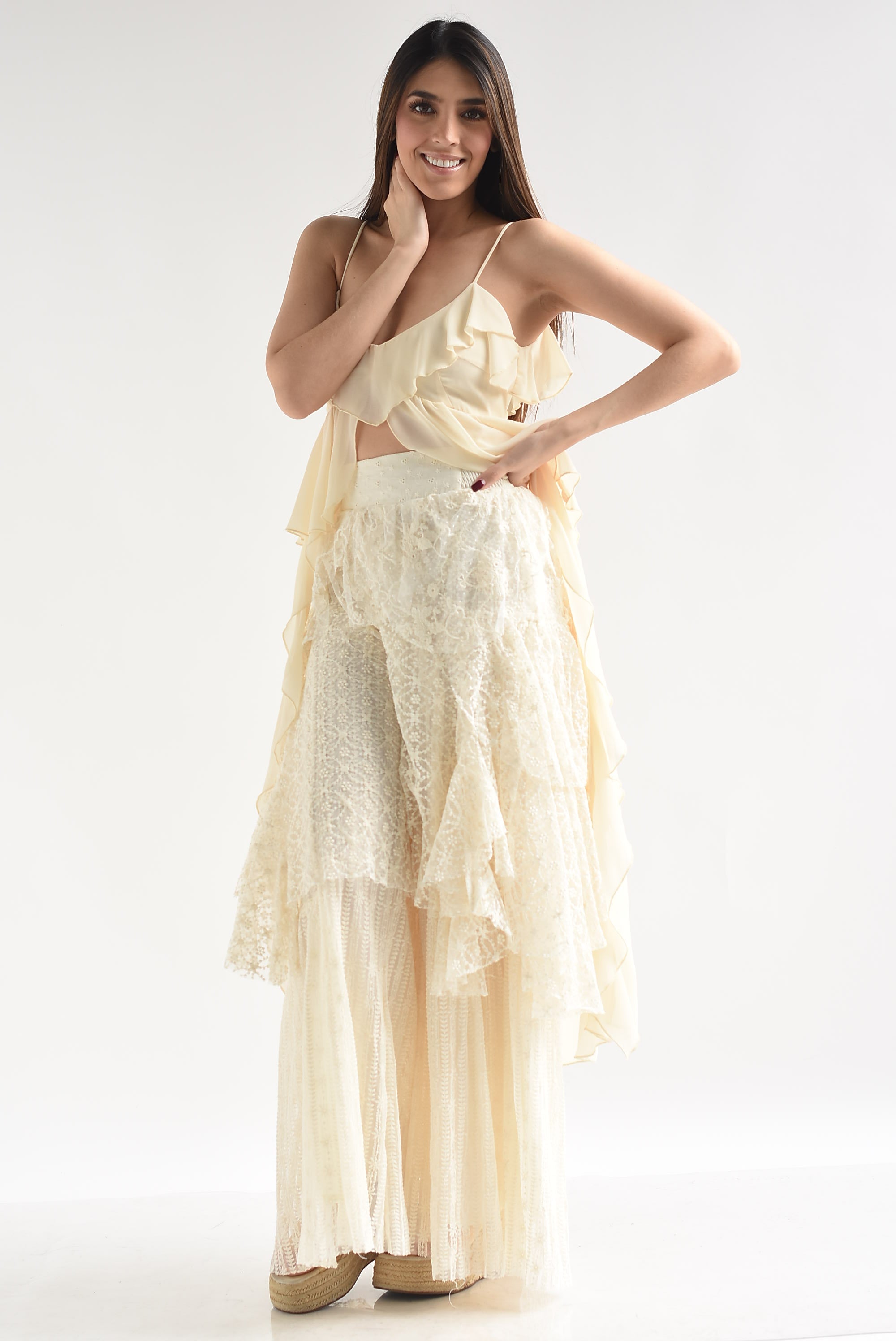 Maxiblusa gasa olanes