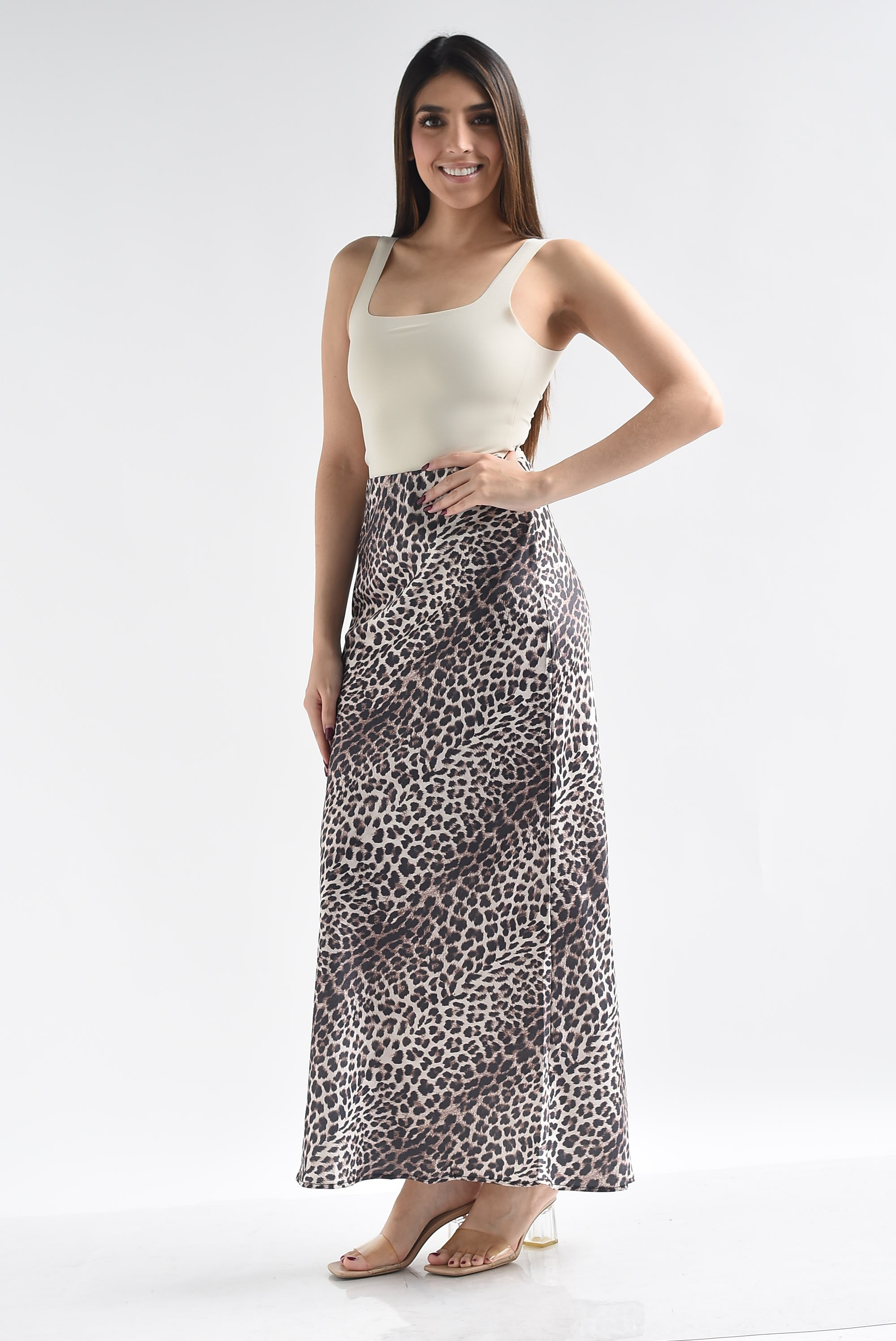 Falda lencera animal print