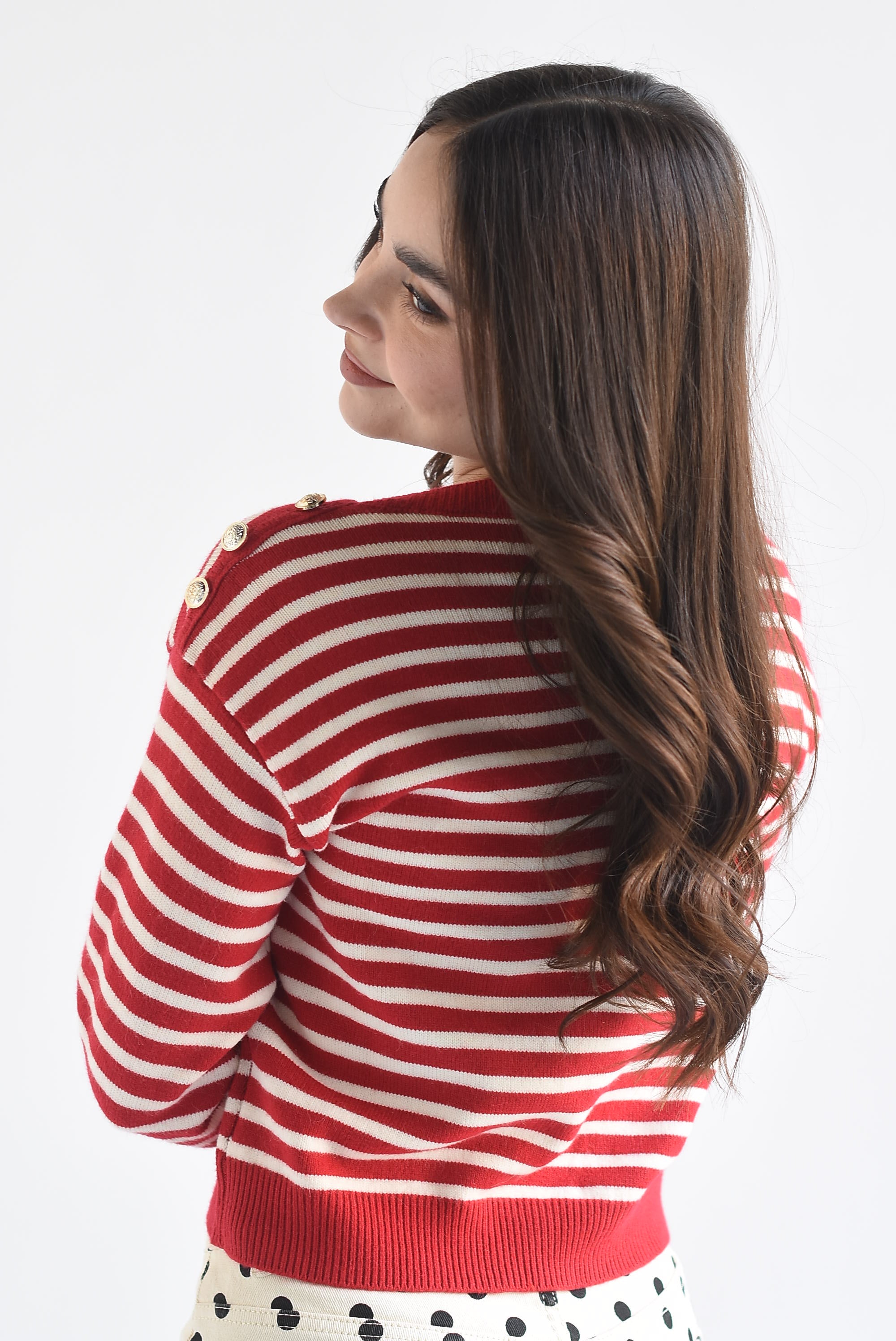 Sweater rayas botones marineros