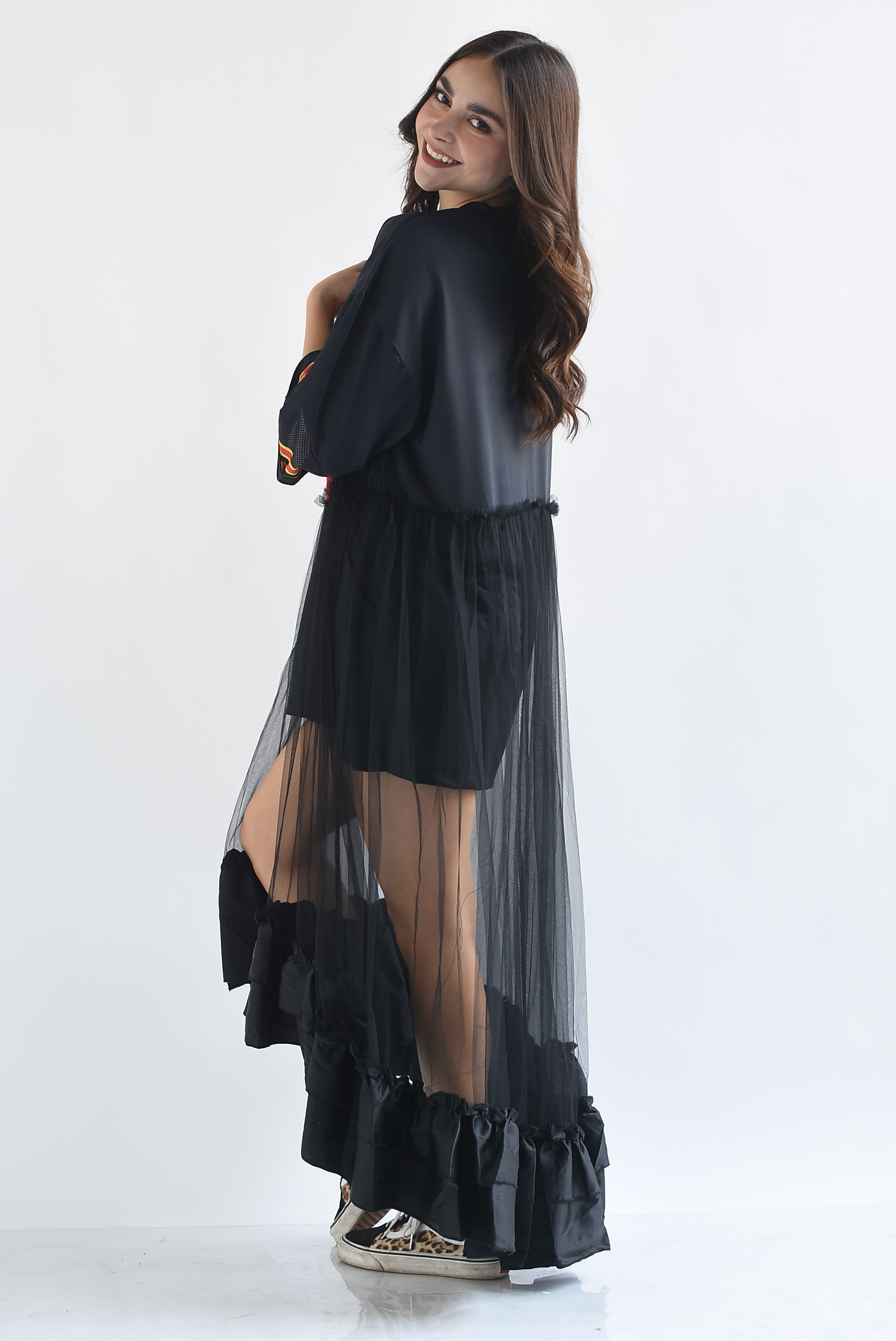 Jersey dress falda tulle