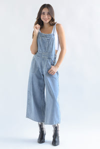 Fashion Styled Overol culotte cintas Denim