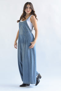 Fashion Styled Jumpsuit súper wide tirantes Denim