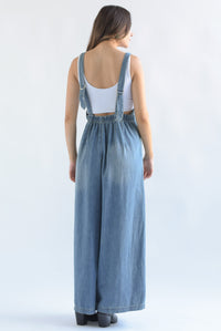 Fashion Styled Jumpsuit súper wide tirantes Denim