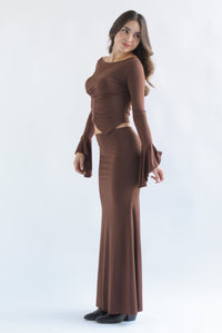 Fashion Styled Set Falda sirena y Top campana Espresso