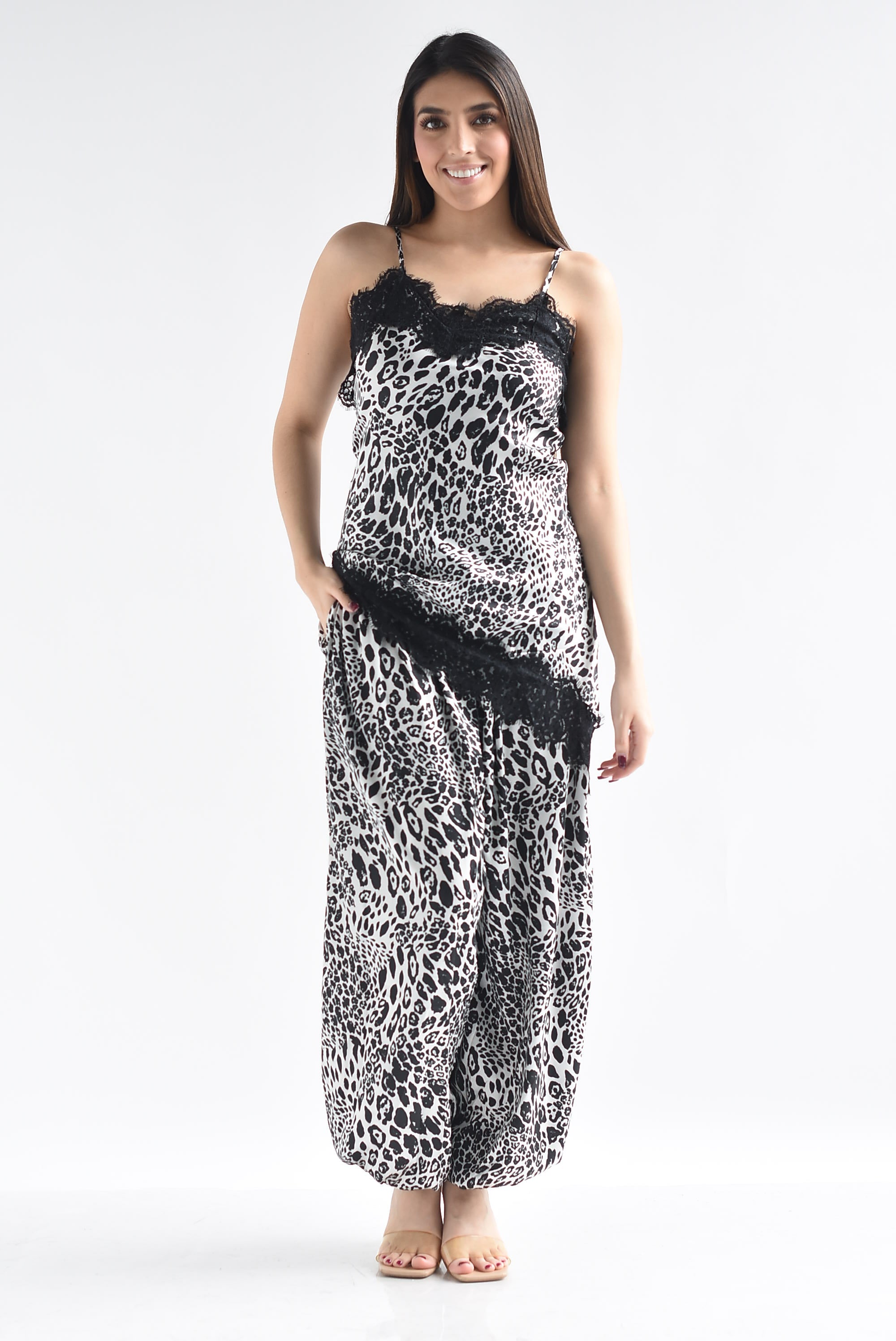 Set Pantalón globo y Top lencero animal print
