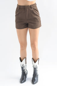 Fashion Styled Short suede pinzas Espresso