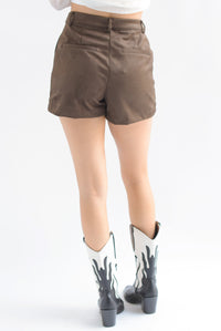 Fashion Styled Short suede pinzas Espresso