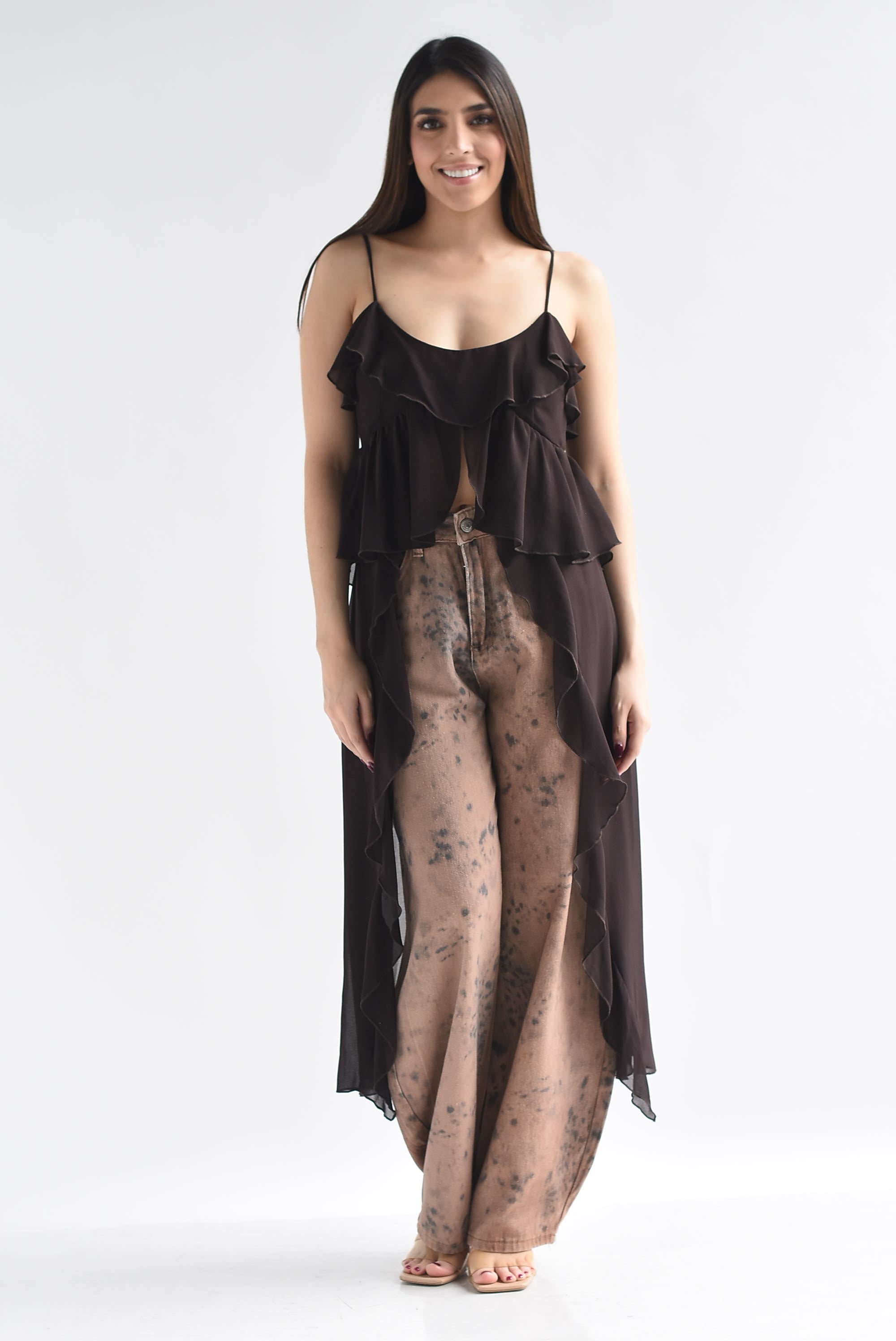 Maxiblusa gasa olanes