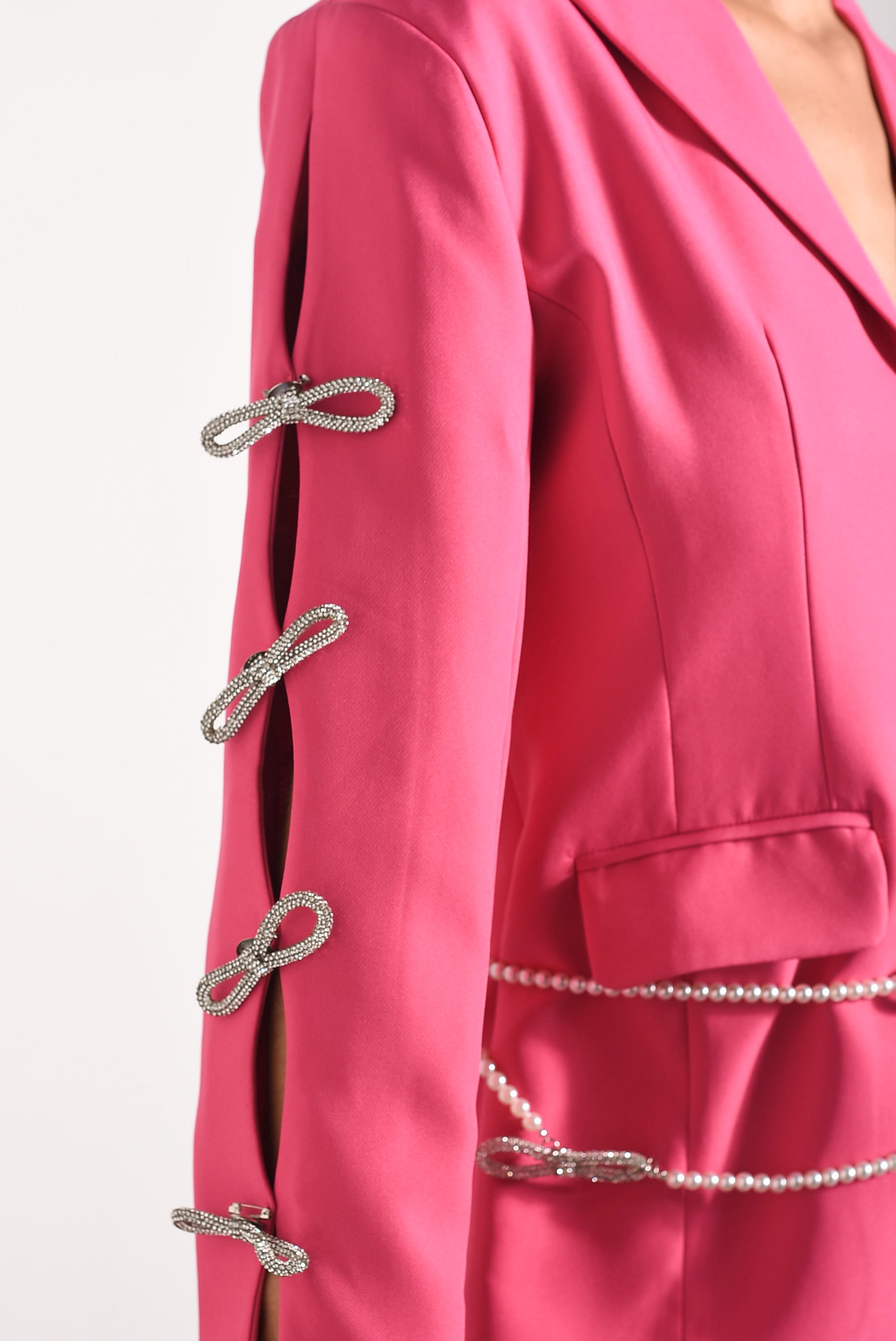 Blazerdress moños brillos Rosa Barbie